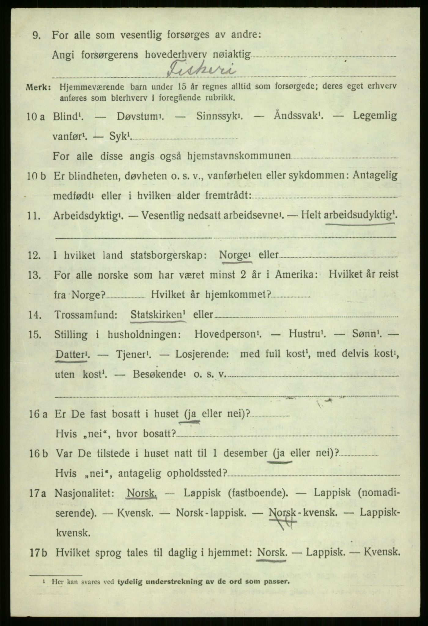 SATØ, 1920 census for Bjarkøy, 1920, p. 3814