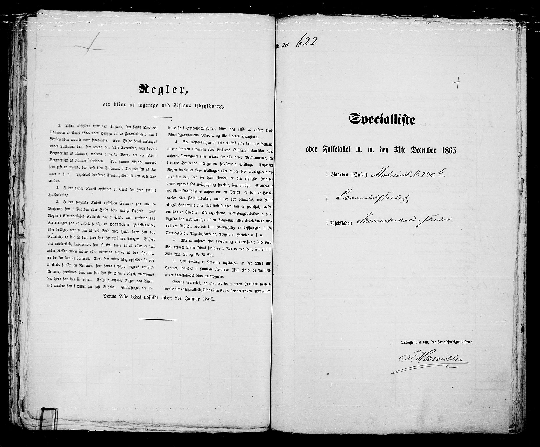 RA, 1865 census for Fredrikshald, 1865, p. 1250