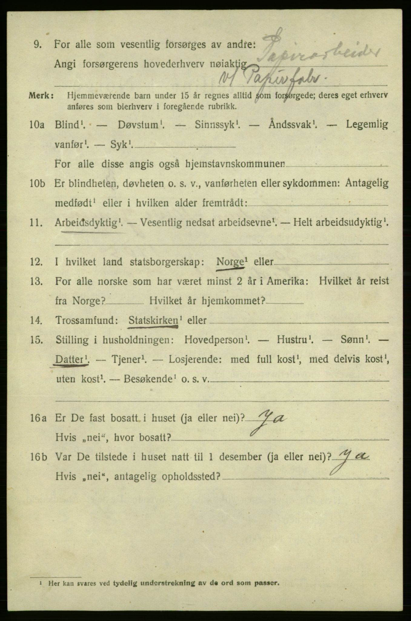 SAO, 1920 census for Fredrikshald, 1920, p. 26551