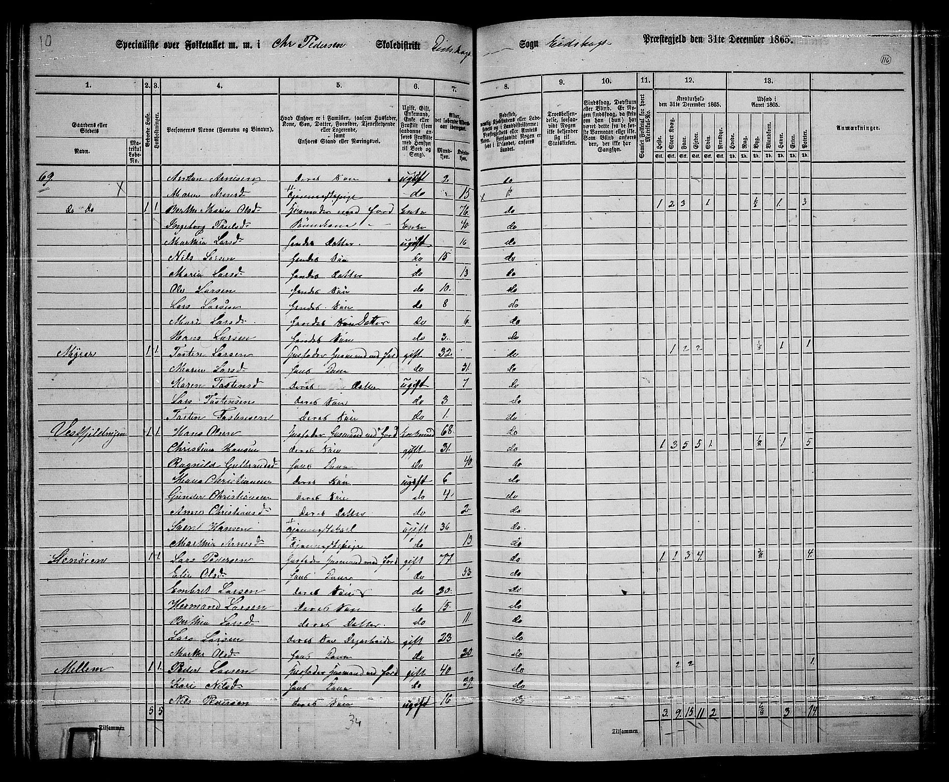 RA, 1865 census for Eidskog, 1865, p. 103