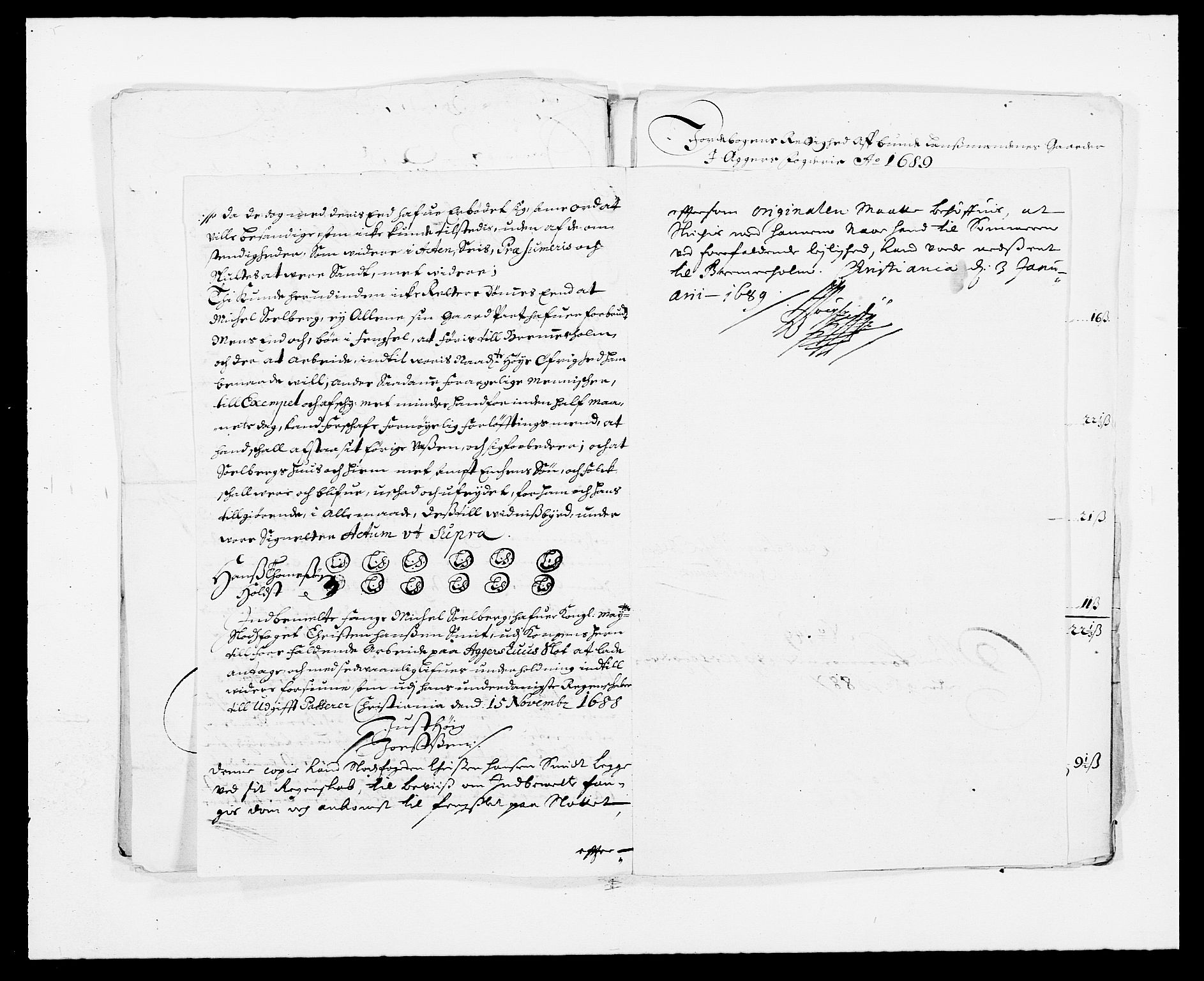 Rentekammeret inntil 1814, Reviderte regnskaper, Fogderegnskap, RA/EA-4092/R08/L0424: Fogderegnskap Aker, 1682-1689, p. 280