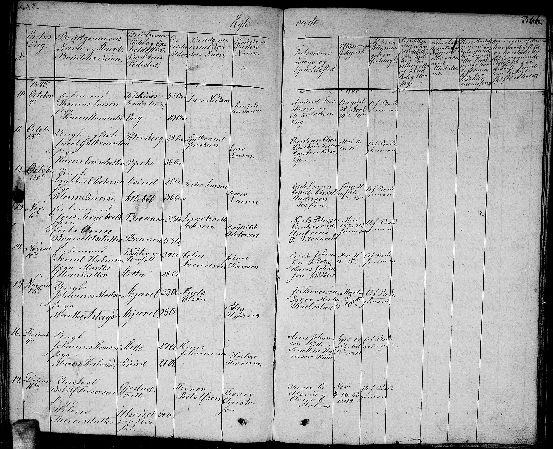 Enebakk prestekontor Kirkebøker, SAO/A-10171c/G/Ga/L0003: Parish register (copy) no. I 3, 1833-1849, p. 366