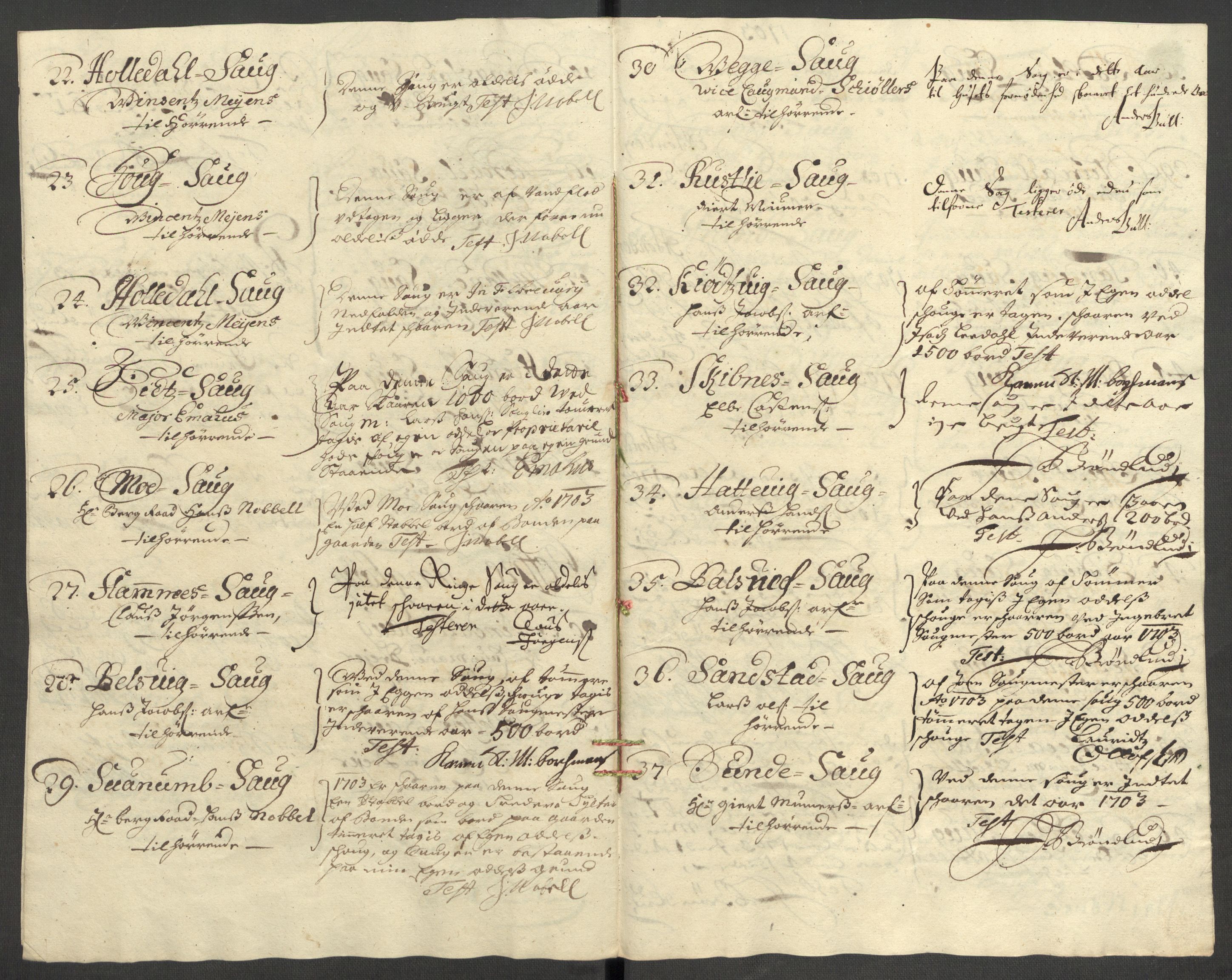 Rentekammeret inntil 1814, Reviderte regnskaper, Fogderegnskap, RA/EA-4092/R57/L3855: Fogderegnskap Fosen, 1702-1703, p. 334