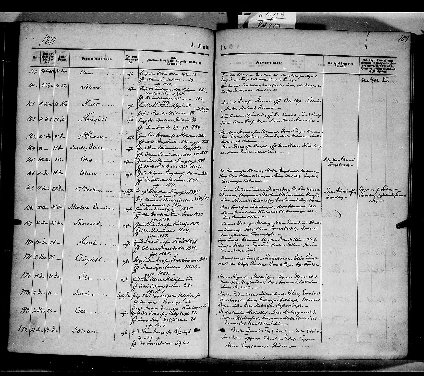 Grue prestekontor, AV/SAH-PREST-036/H/Ha/Haa/L0010: Parish register (official) no. 10, 1864-1873, p. 104