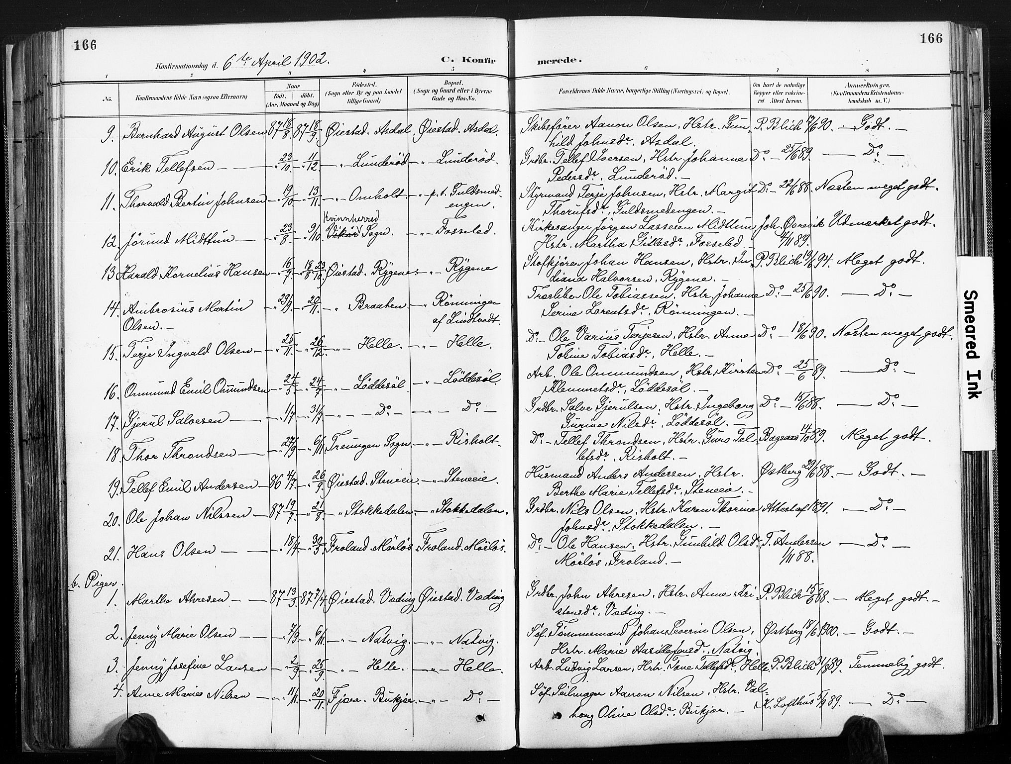 Øyestad sokneprestkontor, AV/SAK-1111-0049/F/Fa/L0018: Parish register (official) no. A 18, 1897-1907, p. 167