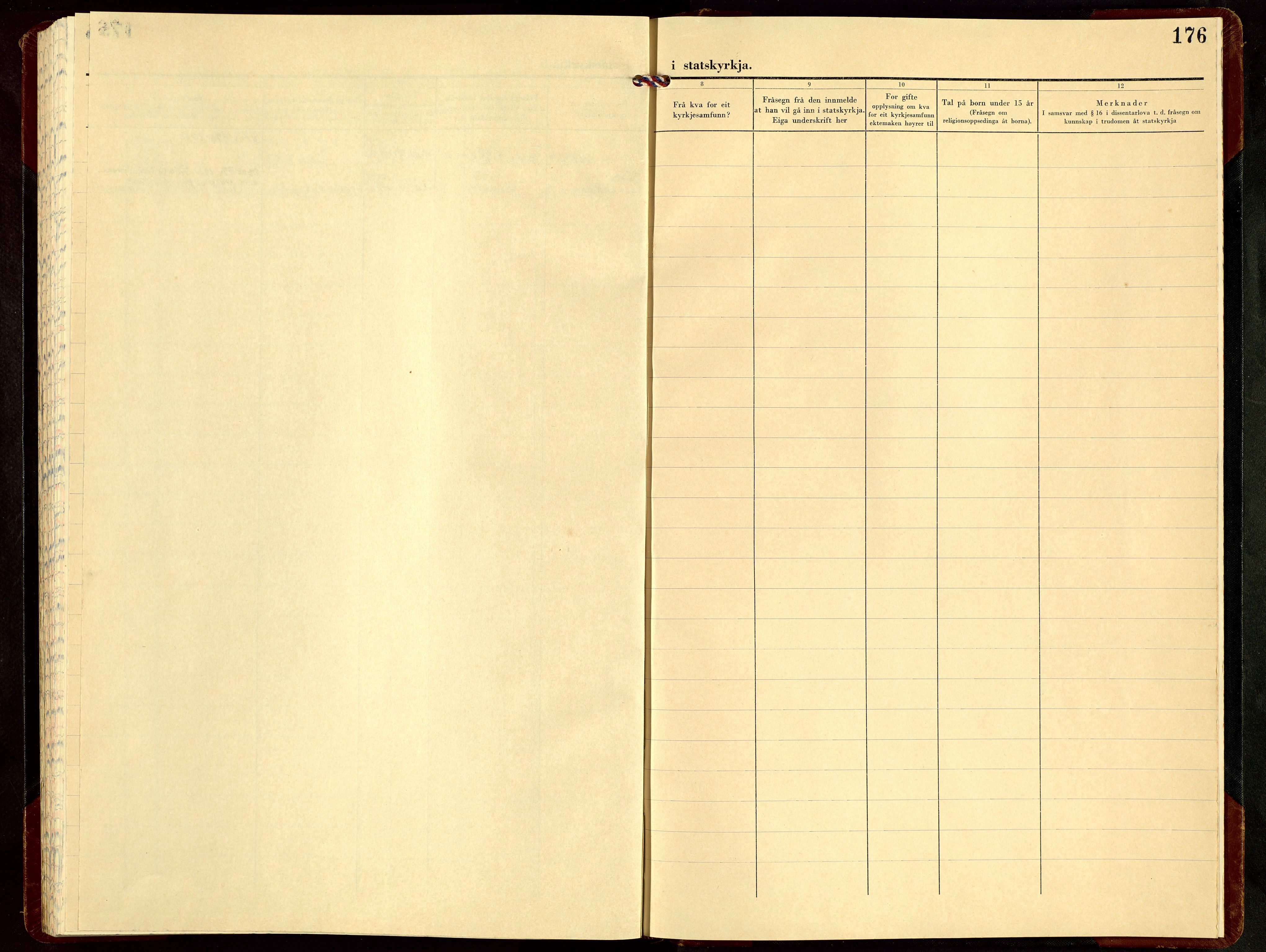 Høgsfjord sokneprestkontor, AV/SAST-A-101624/H/Ha/Hab/L0007: Parish register (copy) no. B 7, 1958-1977, p. 176