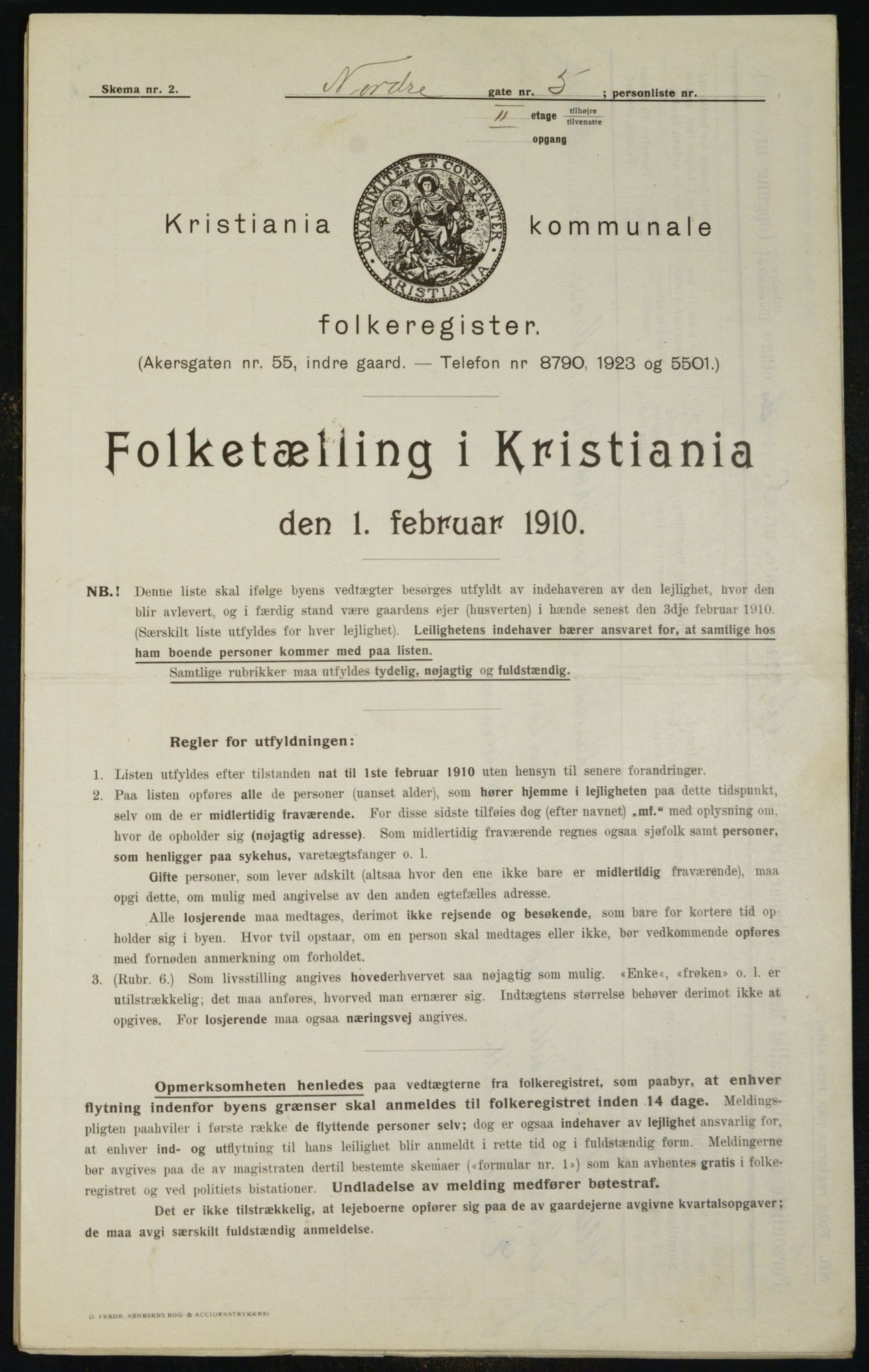 OBA, Municipal Census 1910 for Kristiania, 1910, p. 70985