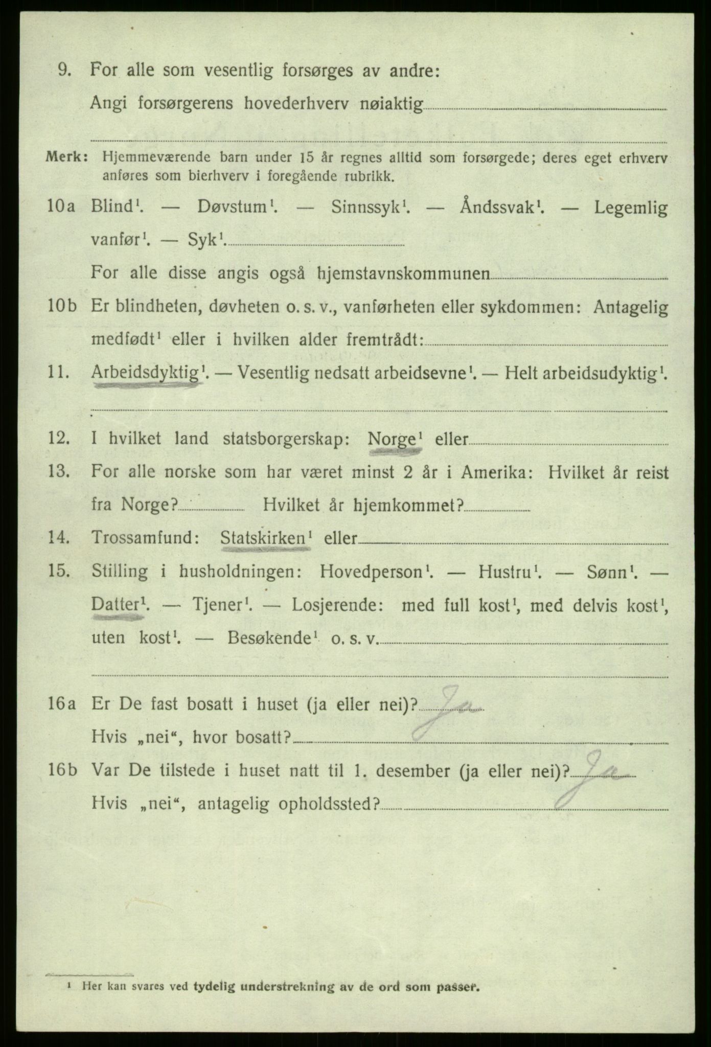 SAB, 1920 census for Gaular, 1920, p. 4781