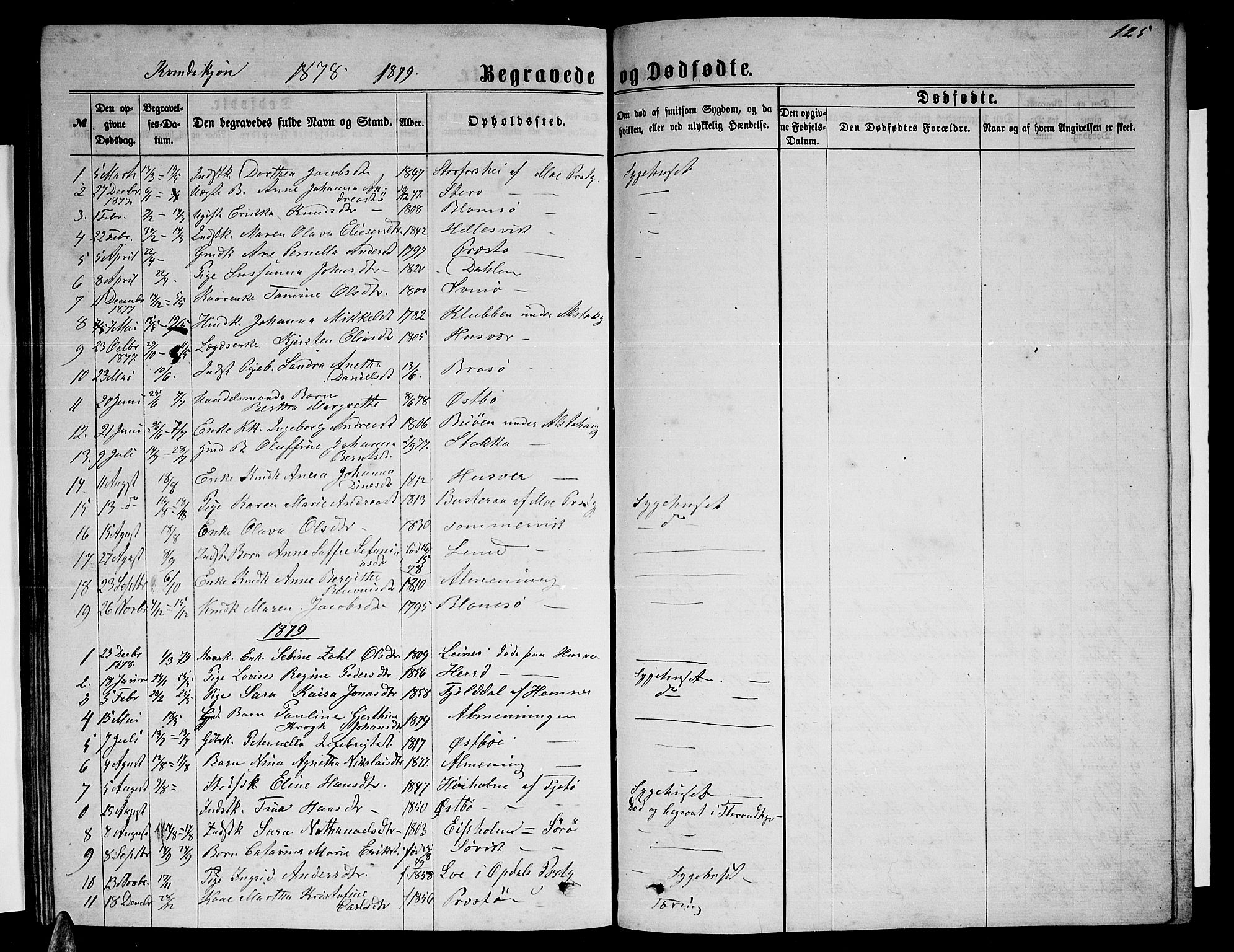 Ministerialprotokoller, klokkerbøker og fødselsregistre - Nordland, AV/SAT-A-1459/830/L0461: Parish register (copy) no. 830C03, 1866-1881, p. 125