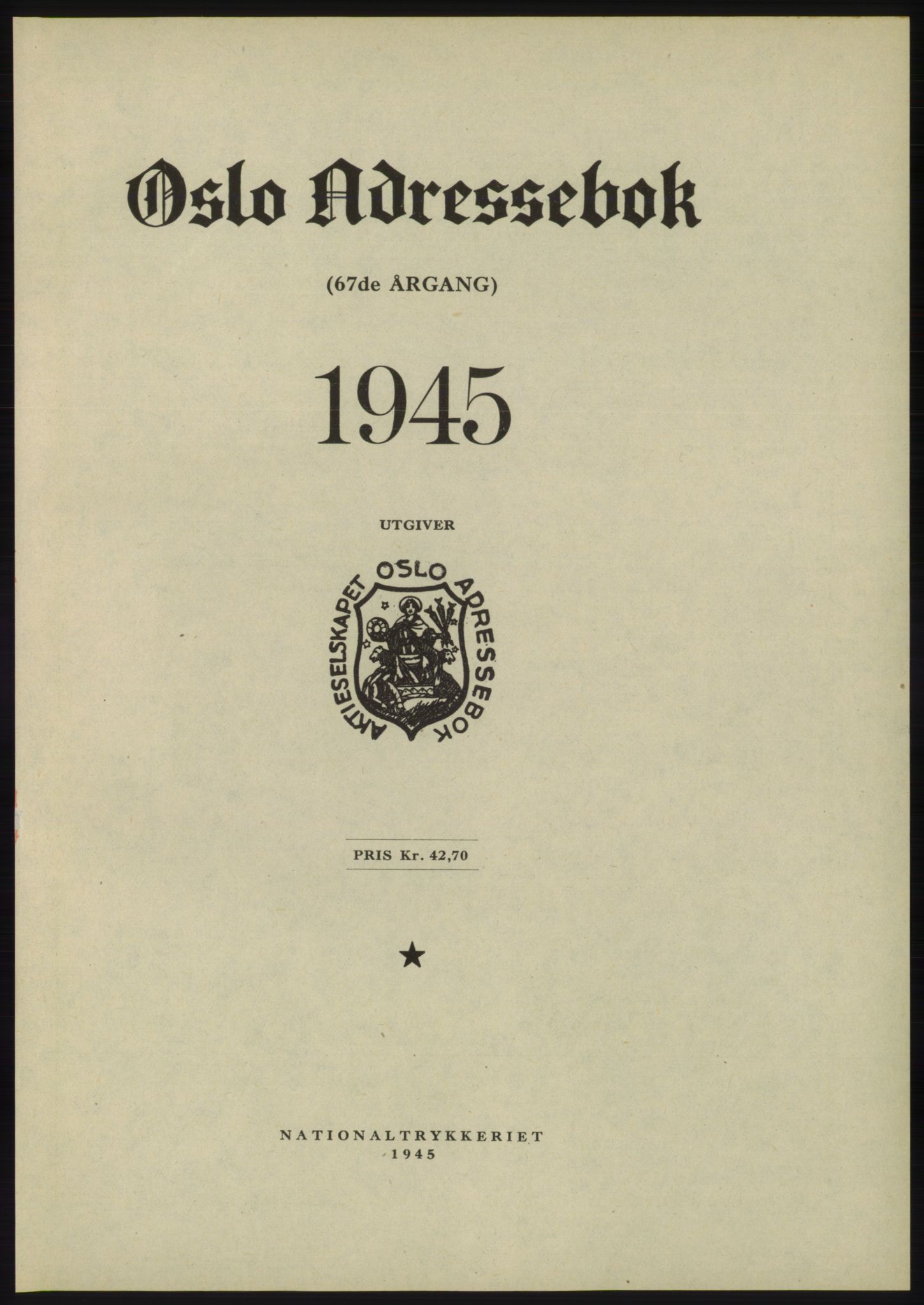 Kristiania/Oslo adressebok, PUBL/-, 1945, p. 25