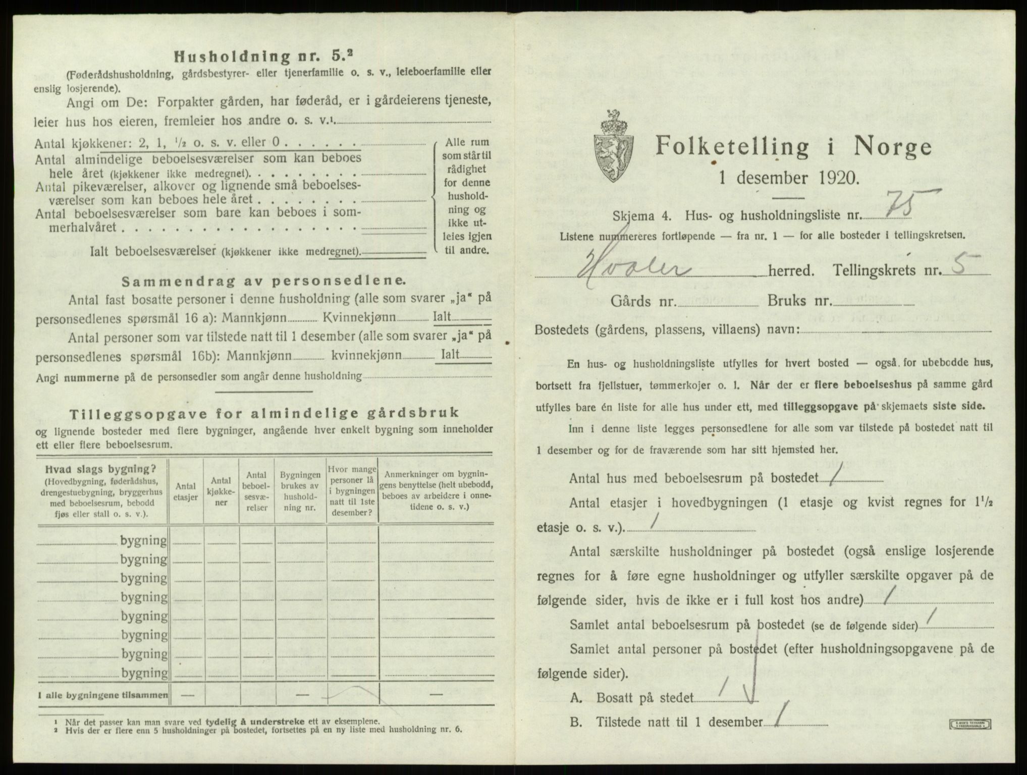 SAO, 1920 census for Hvaler, 1920, p. 988