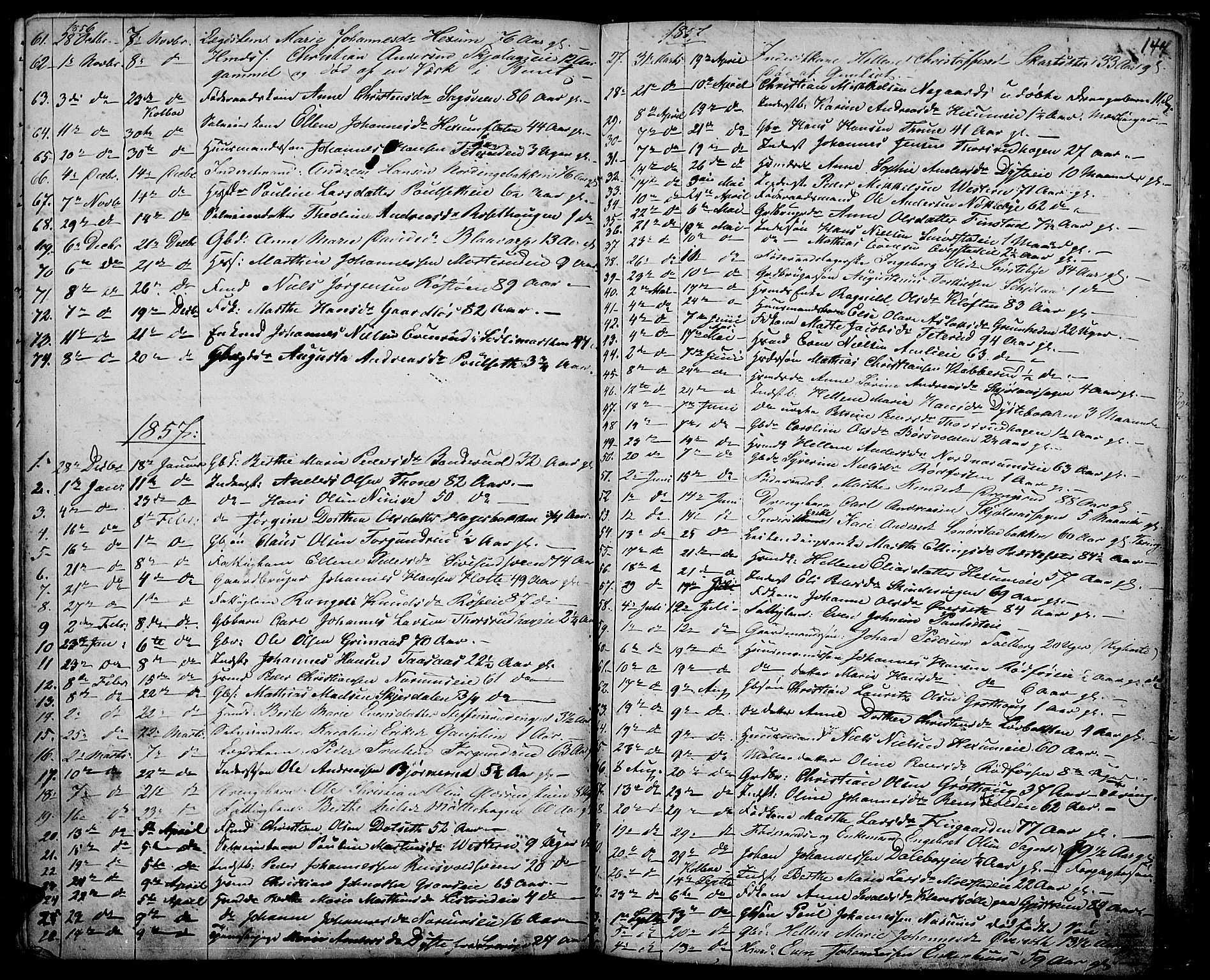 Vestre Toten prestekontor, SAH/PREST-108/H/Ha/Hab/L0005: Parish register (copy) no. 5, 1854-1870, p. 147