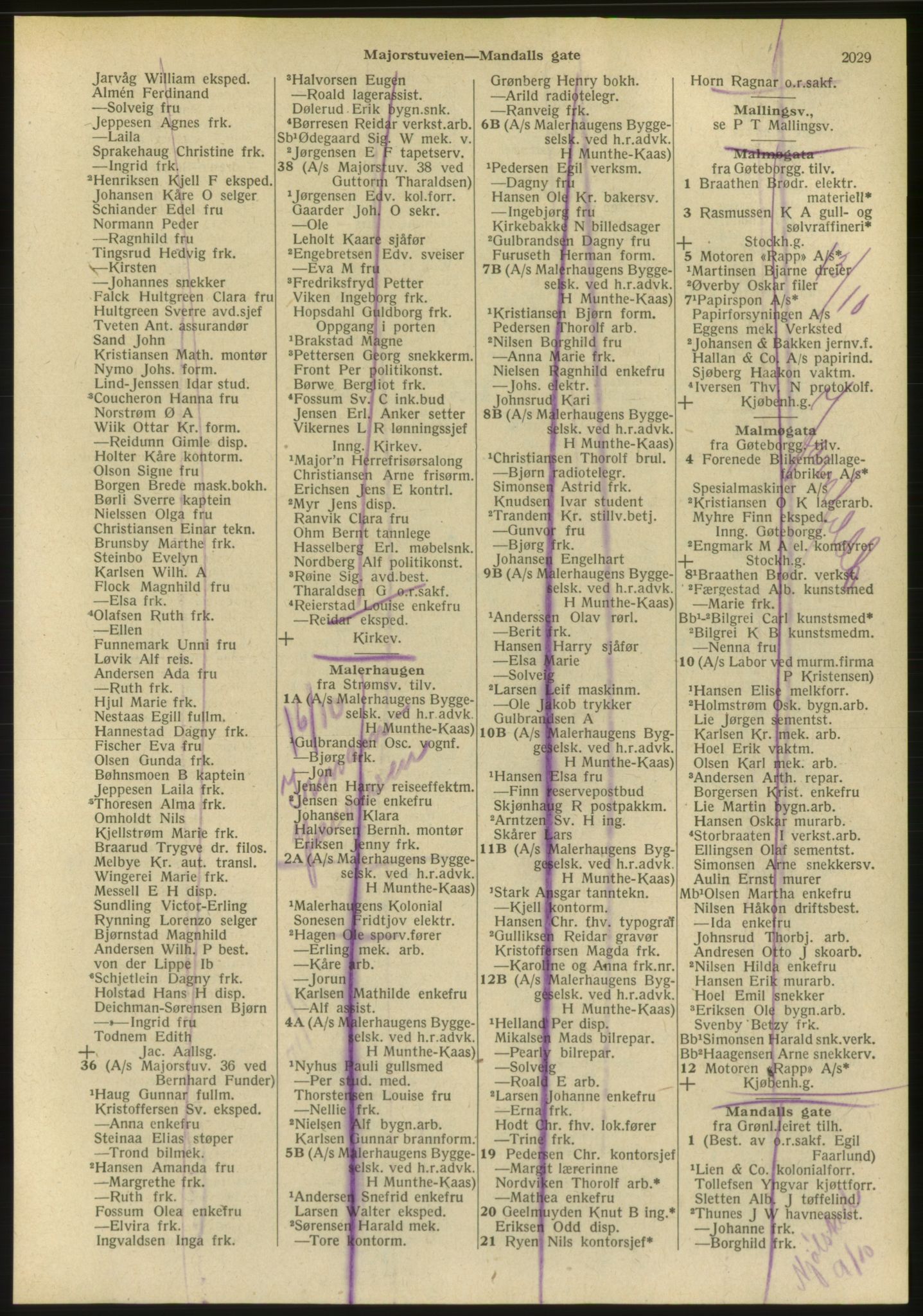 Kristiania/Oslo adressebok, PUBL/-, 1951, p. 2029