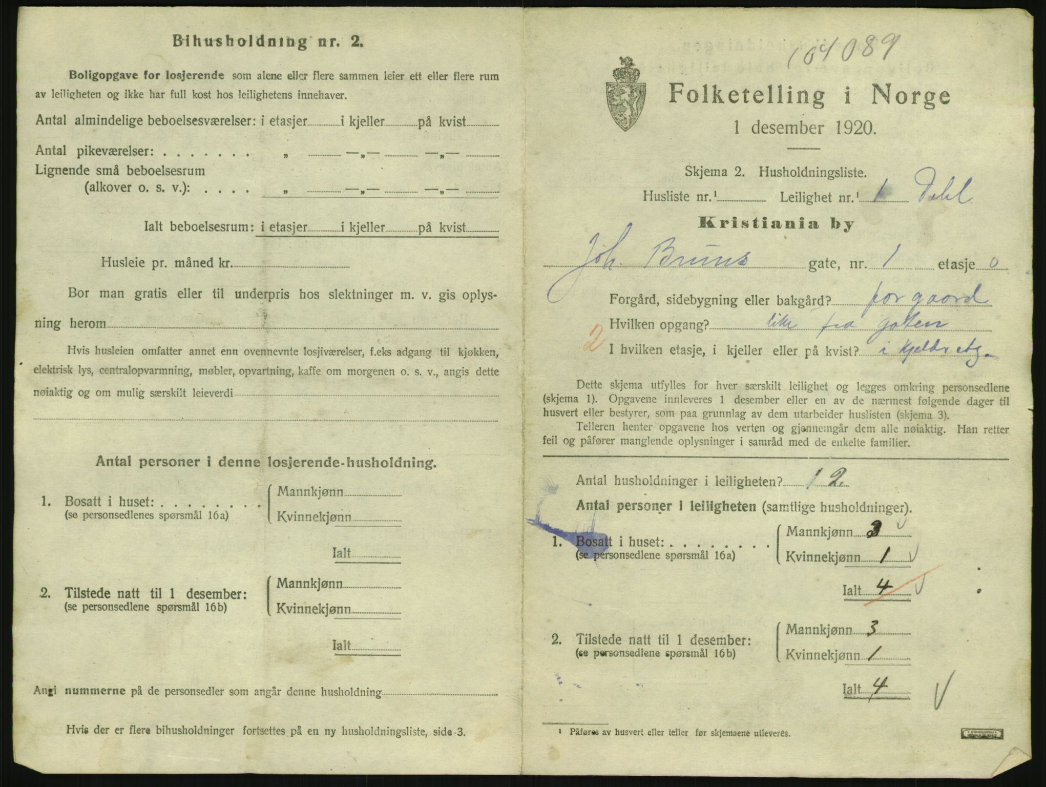 SAO, 1920 census for Kristiania, 1920, p. 48250