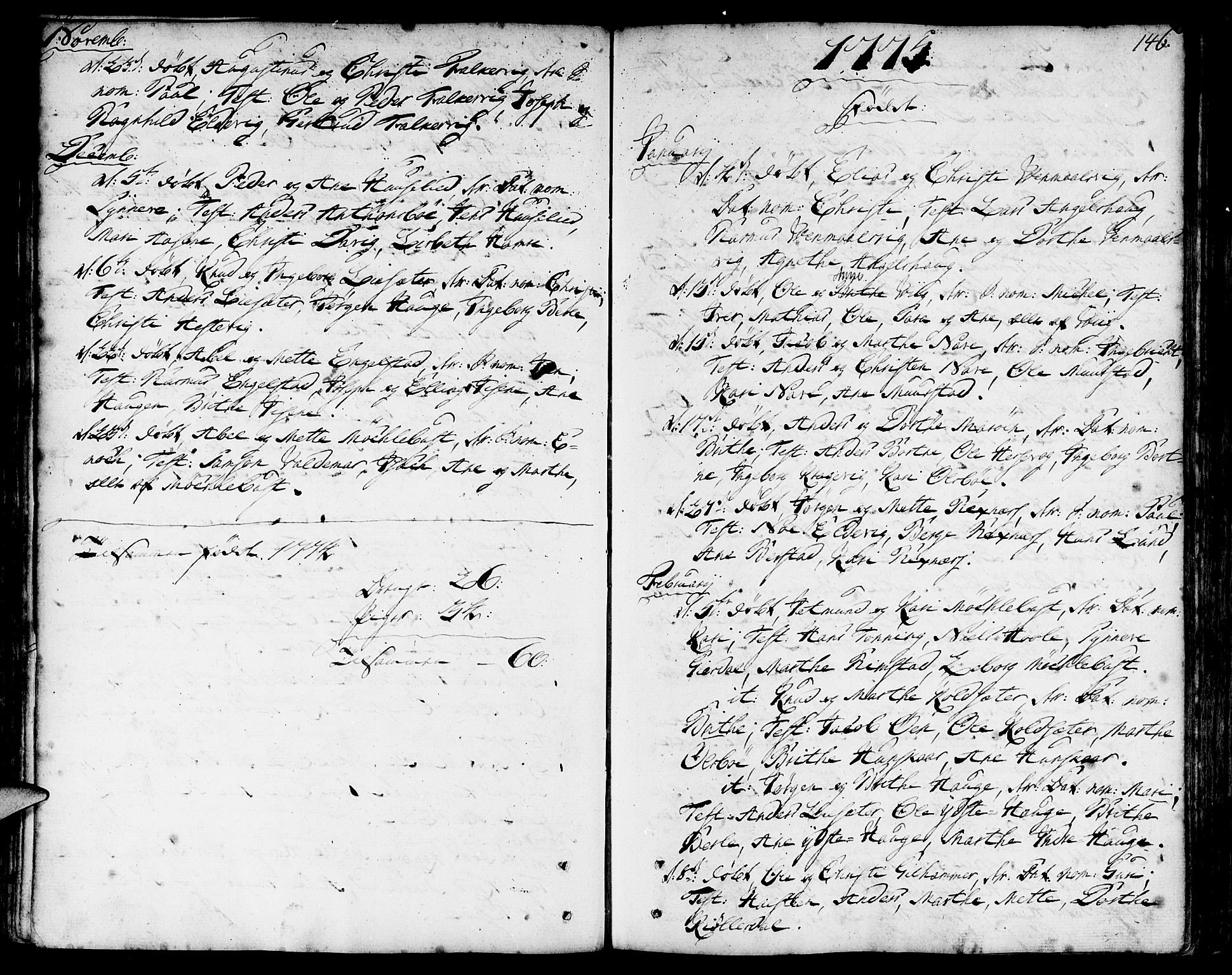Davik sokneprestembete, SAB/A-79701/H/Haa/Haaa/L0002: Parish register (official) no. A 2, 1742-1816, p. 146
