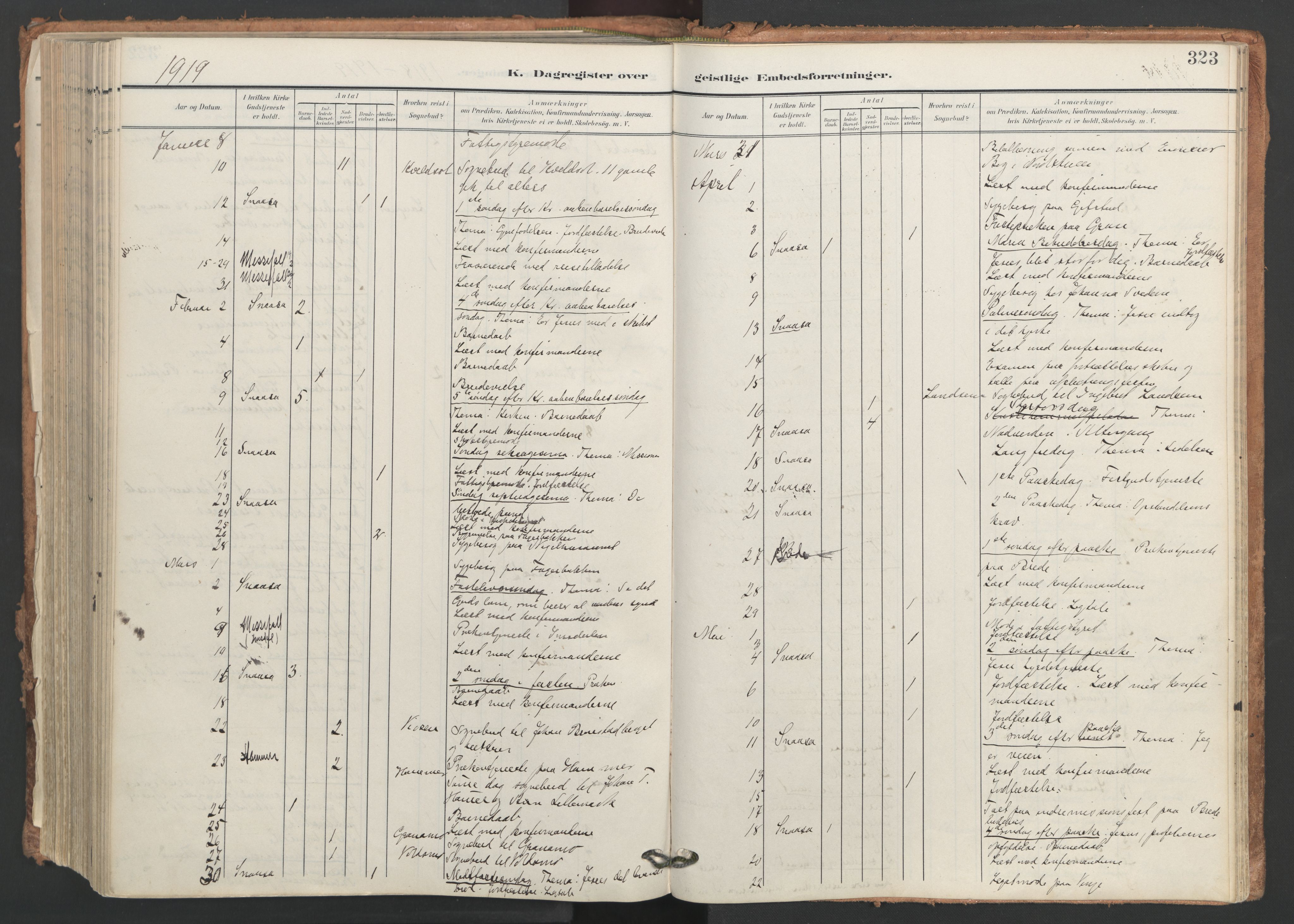 Ministerialprotokoller, klokkerbøker og fødselsregistre - Nord-Trøndelag, AV/SAT-A-1458/749/L0477: Parish register (official) no. 749A11, 1902-1927, p. 323