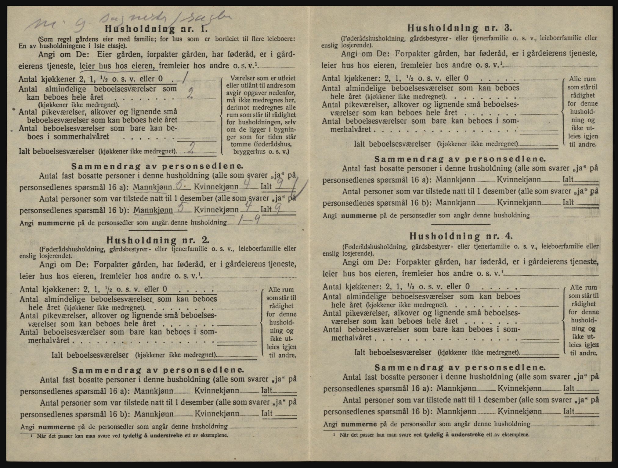 SAO, 1920 census for Glemmen, 1920, p. 1854