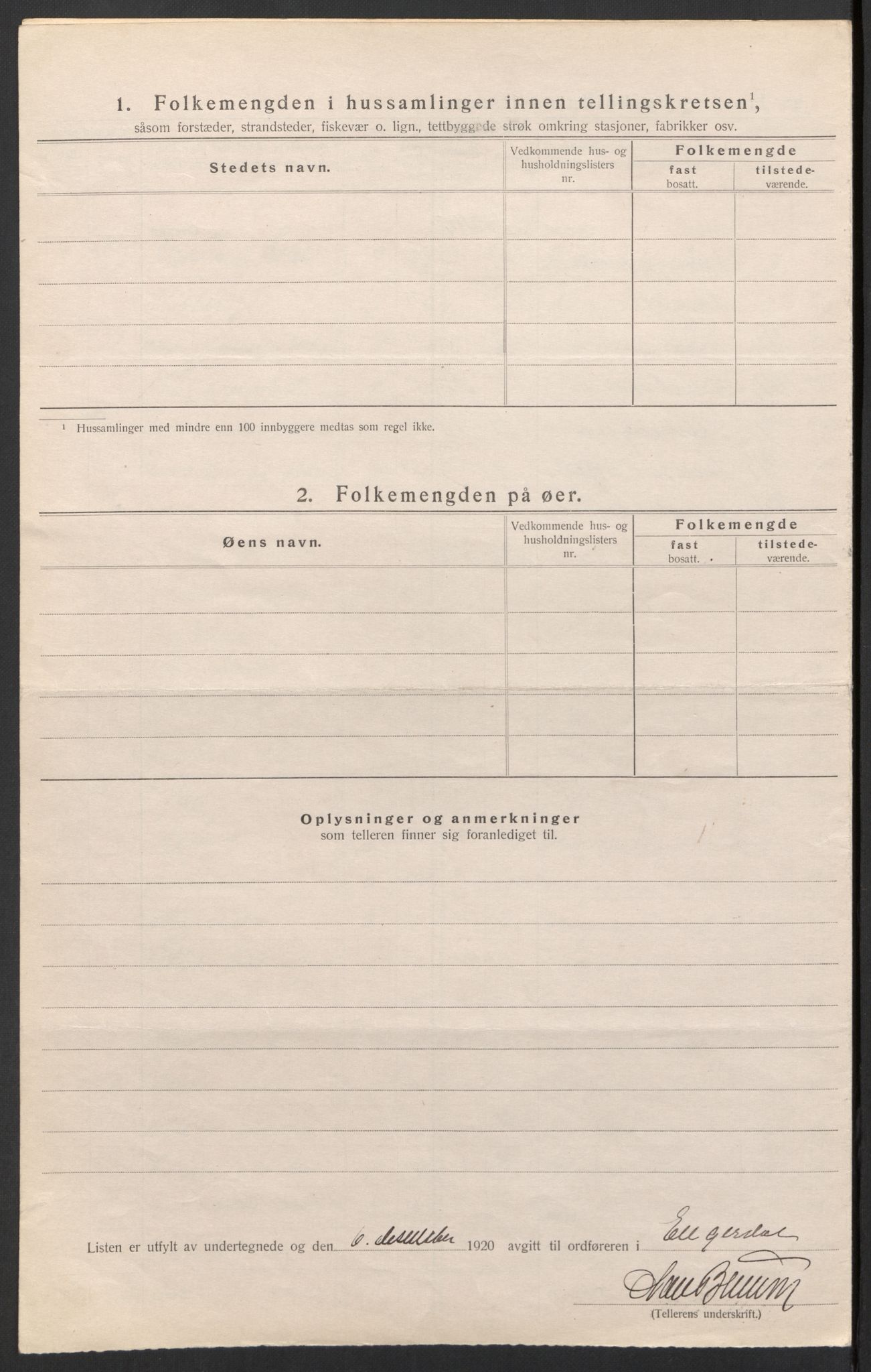 SAH, 1920 census for Engerdal, 1920, p. 14