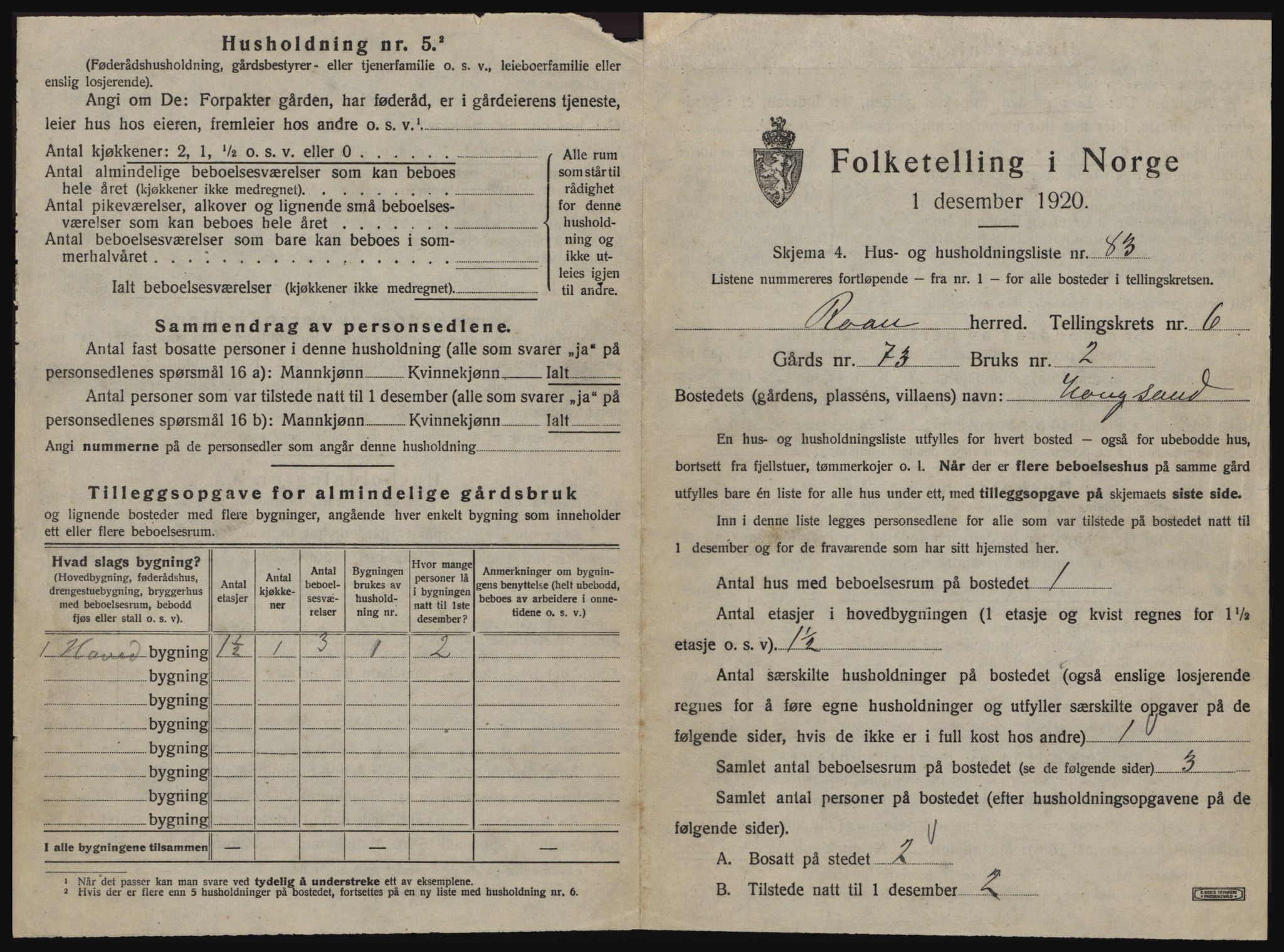 SAT, 1920 census for Roan, 1920, p. 801