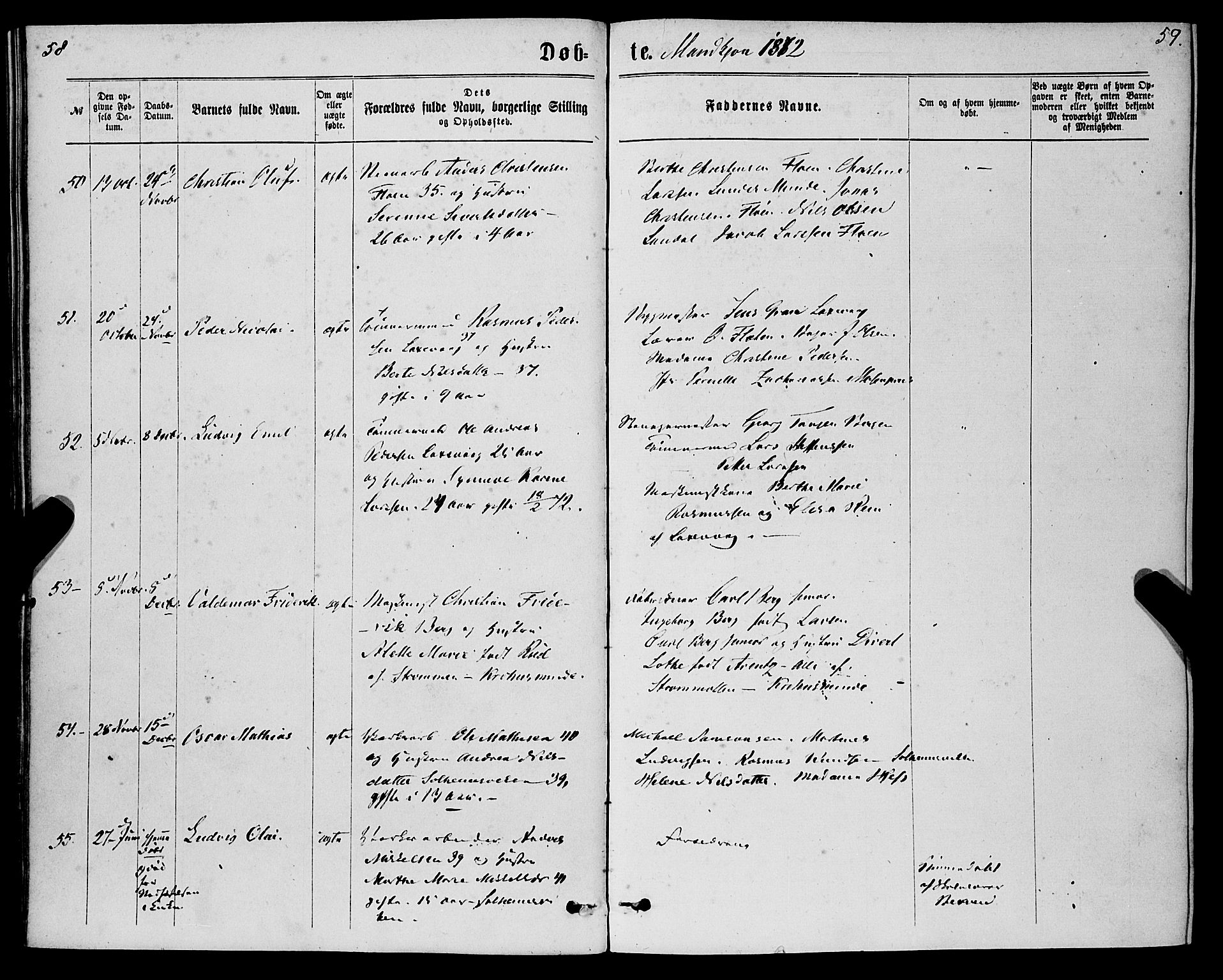 St. Jørgens hospital og Årstad sokneprestembete, AV/SAB-A-99934: Parish register (official) no. A 6, 1870-1878, p. 58-59