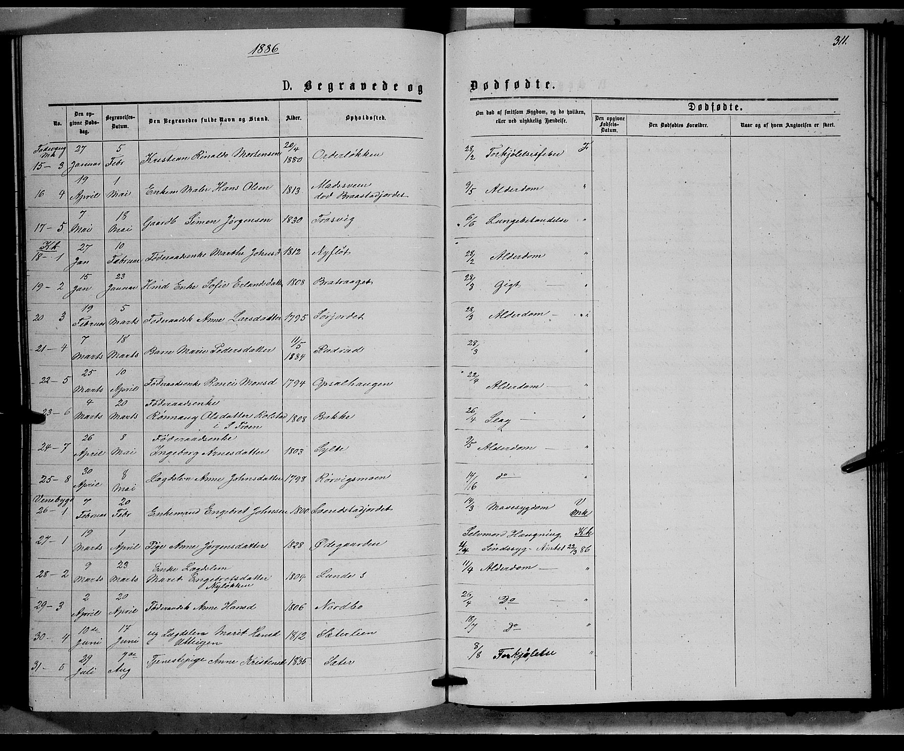 Ringebu prestekontor, SAH/PREST-082/H/Ha/Hab/L0006: Parish register (copy) no. 6, 1880-1898, p. 311