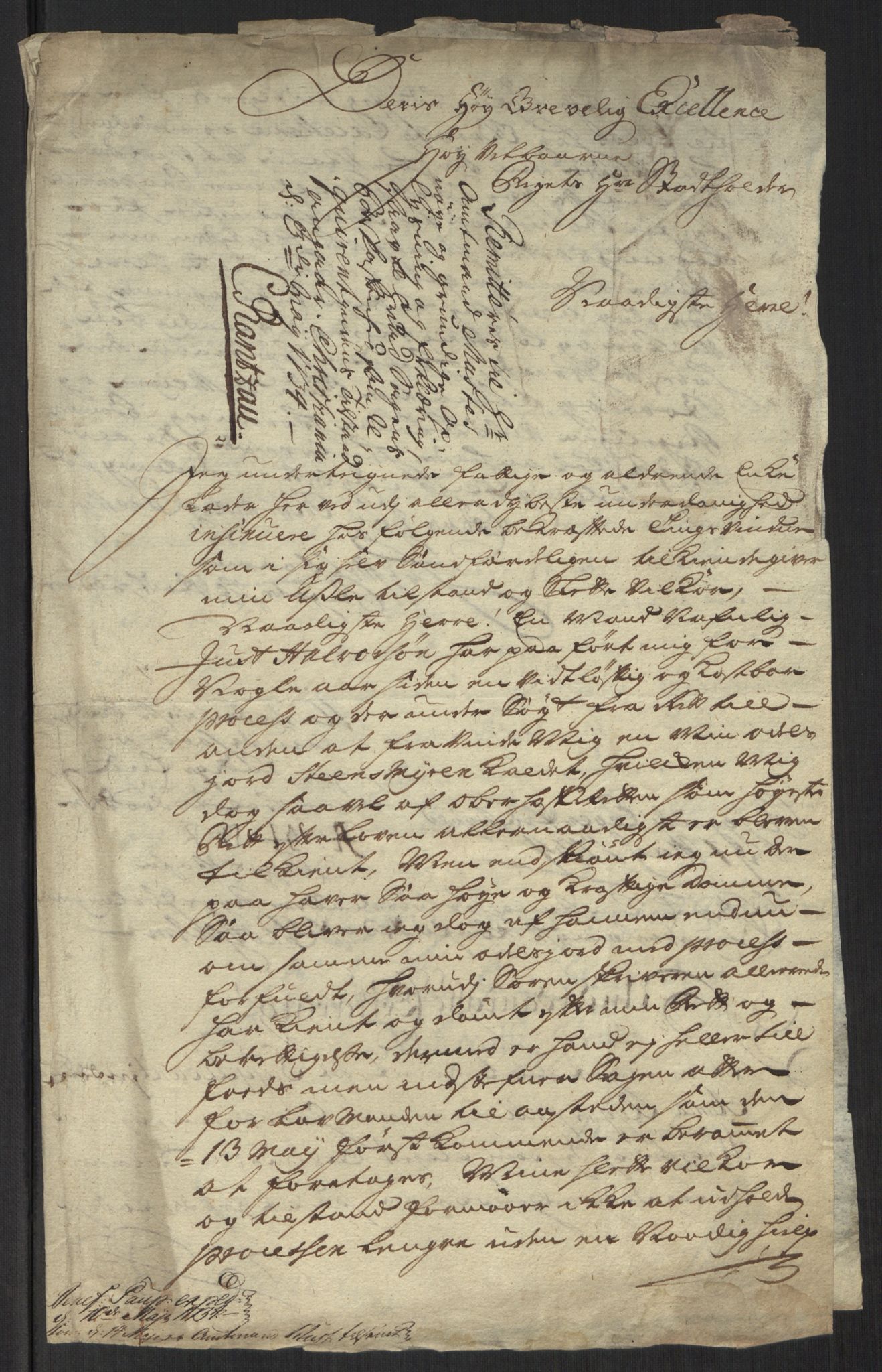 Stattholderembetet 1572-1771, AV/RA-EA-2870/Ef/L0107: Brev fra embetsmenn og andre, 1733-1734, p. 237