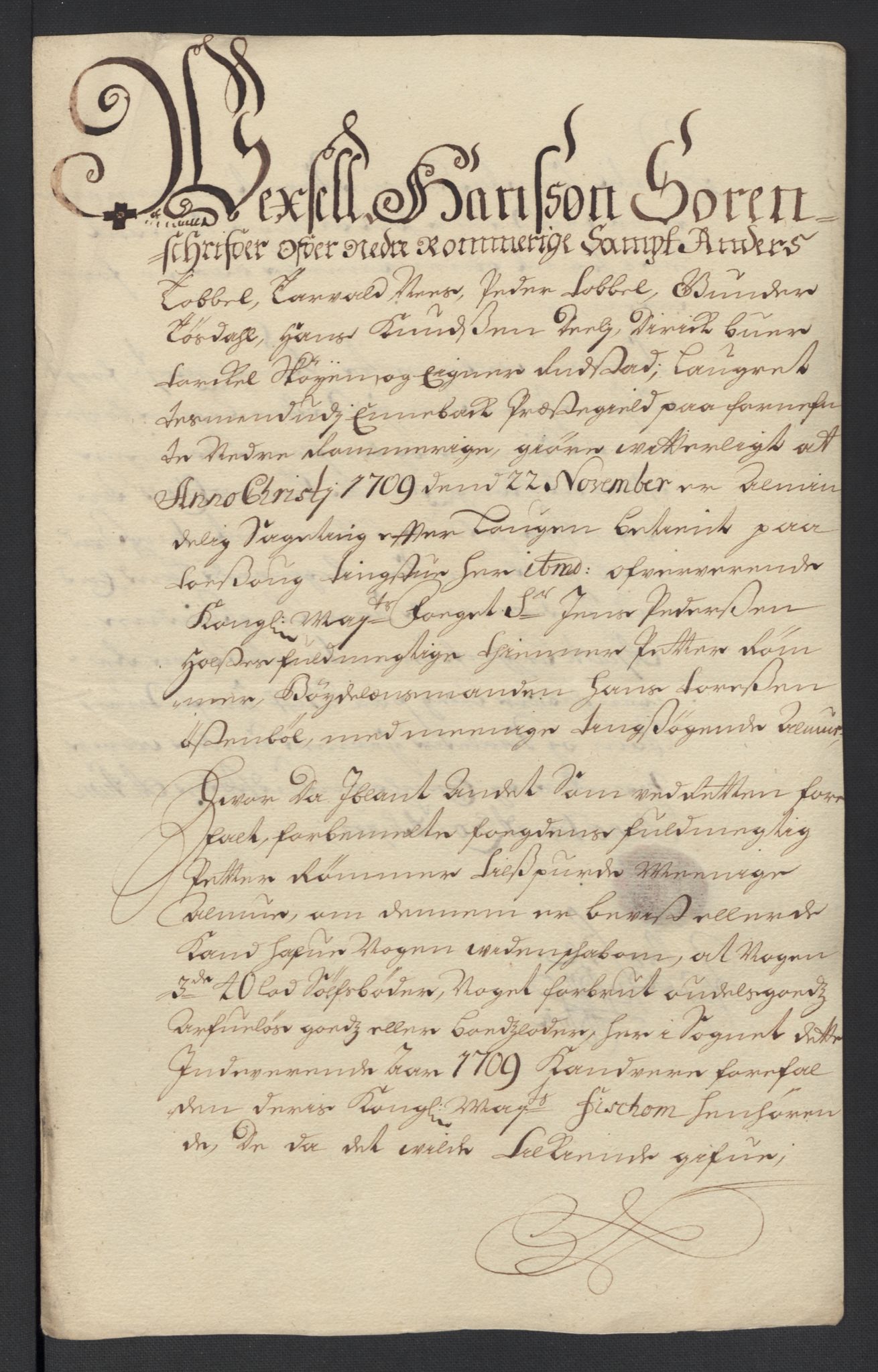 Rentekammeret inntil 1814, Reviderte regnskaper, Fogderegnskap, RA/EA-4092/R11/L0591: Fogderegnskap Nedre Romerike, 1708-1709, p. 186