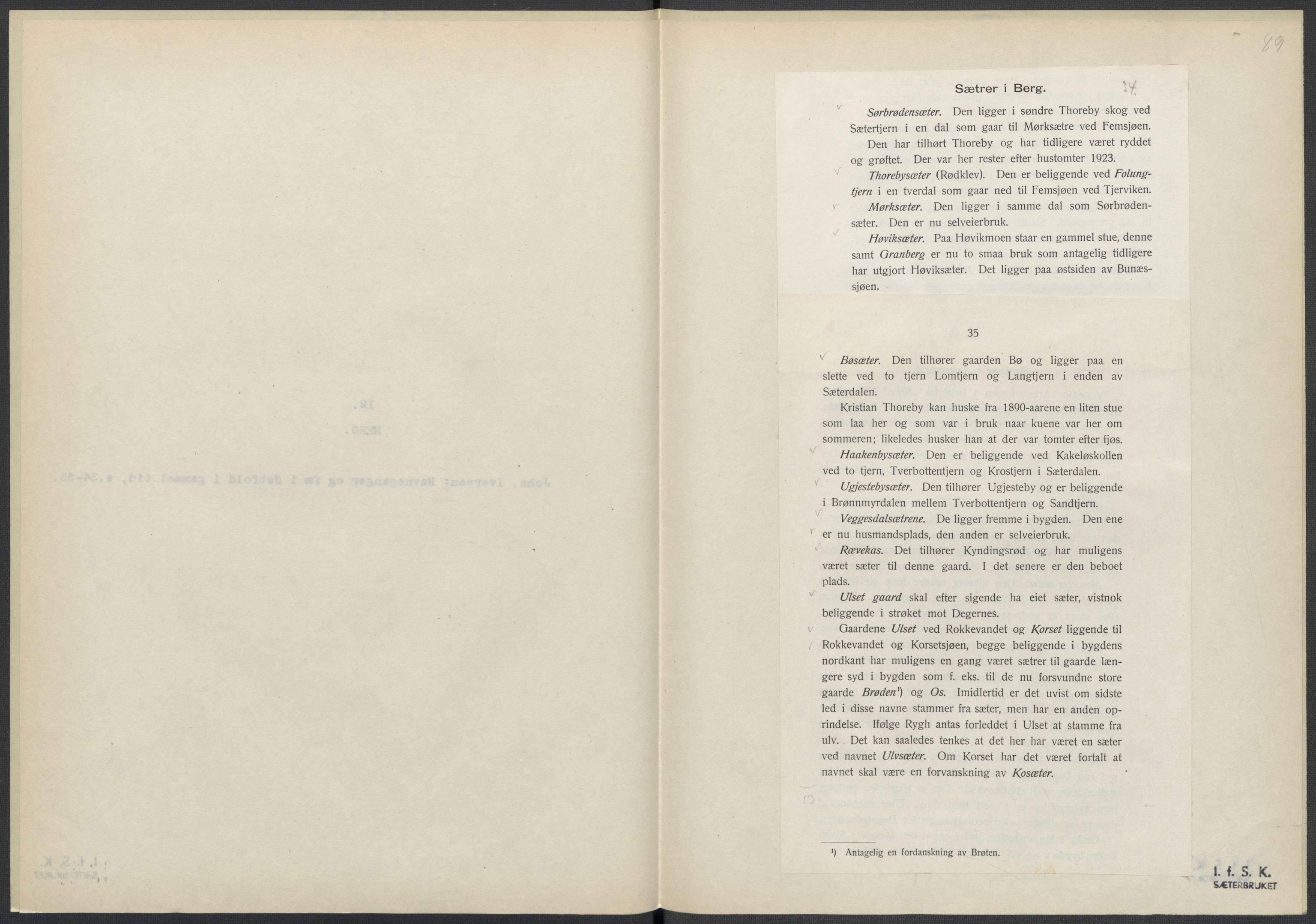 Instituttet for sammenlignende kulturforskning, AV/RA-PA-0424/F/Fc/L0002/0001: Eske B2: / Østfold (perm I), 1932-1935, p. 89