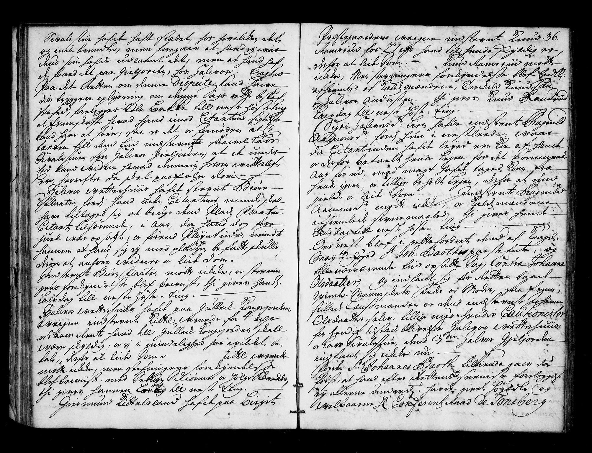 Numedal og Sandsvær sorenskriveri, AV/SAKO-A-128/F/Fa/Faa/L0052: Tingbok, 1722, p. 35b-36a