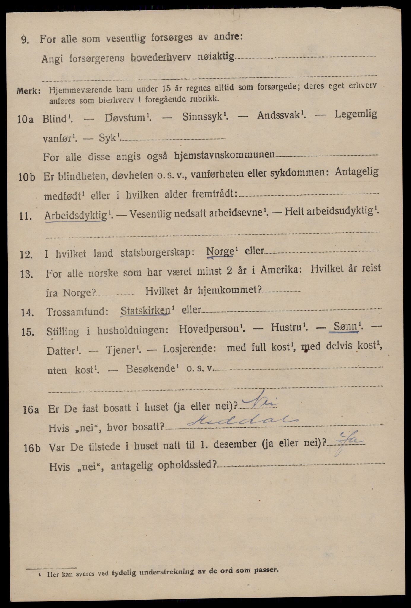 SAKO, 1920 census for Hjartdal, 1920, p. 4015