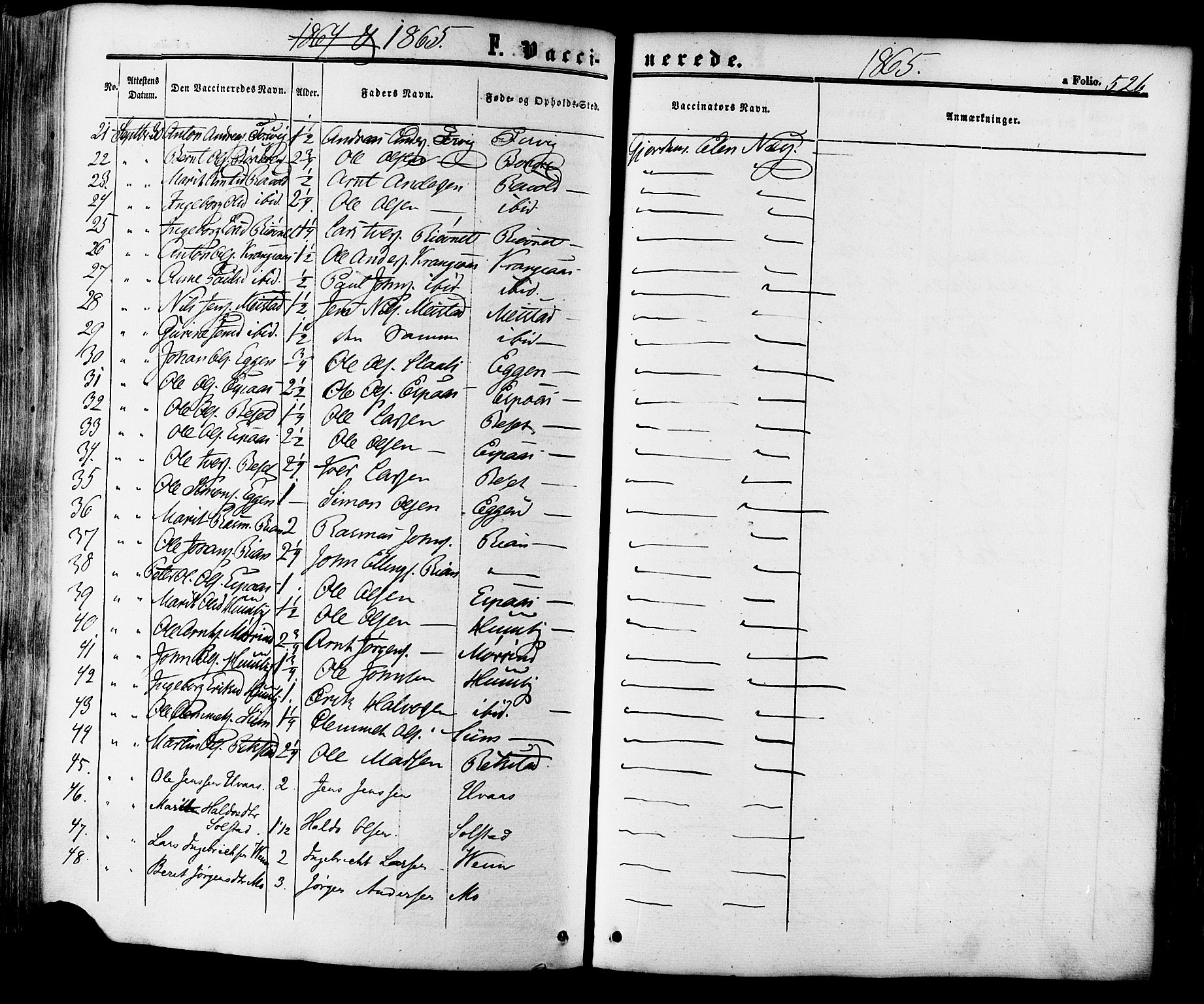Ministerialprotokoller, klokkerbøker og fødselsregistre - Sør-Trøndelag, AV/SAT-A-1456/665/L0772: Parish register (official) no. 665A07, 1856-1878, p. 526