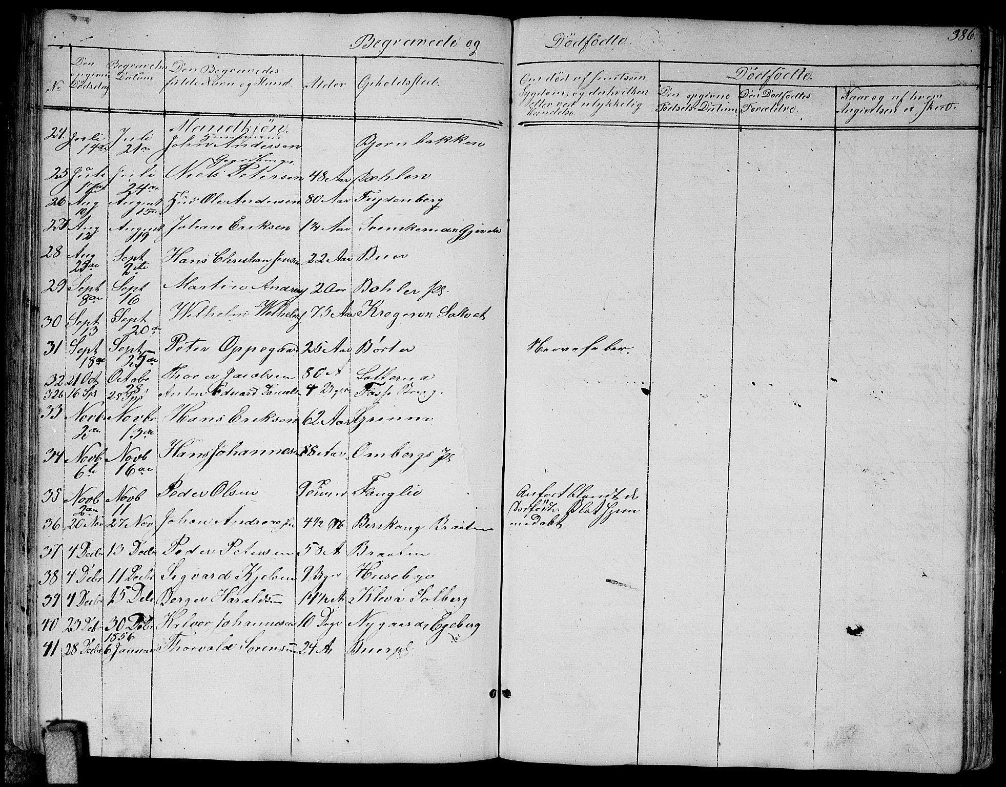 Enebakk prestekontor Kirkebøker, SAO/A-10171c/G/Ga/L0004: Parish register (copy) no. I 4, 1850-1866, p. 386