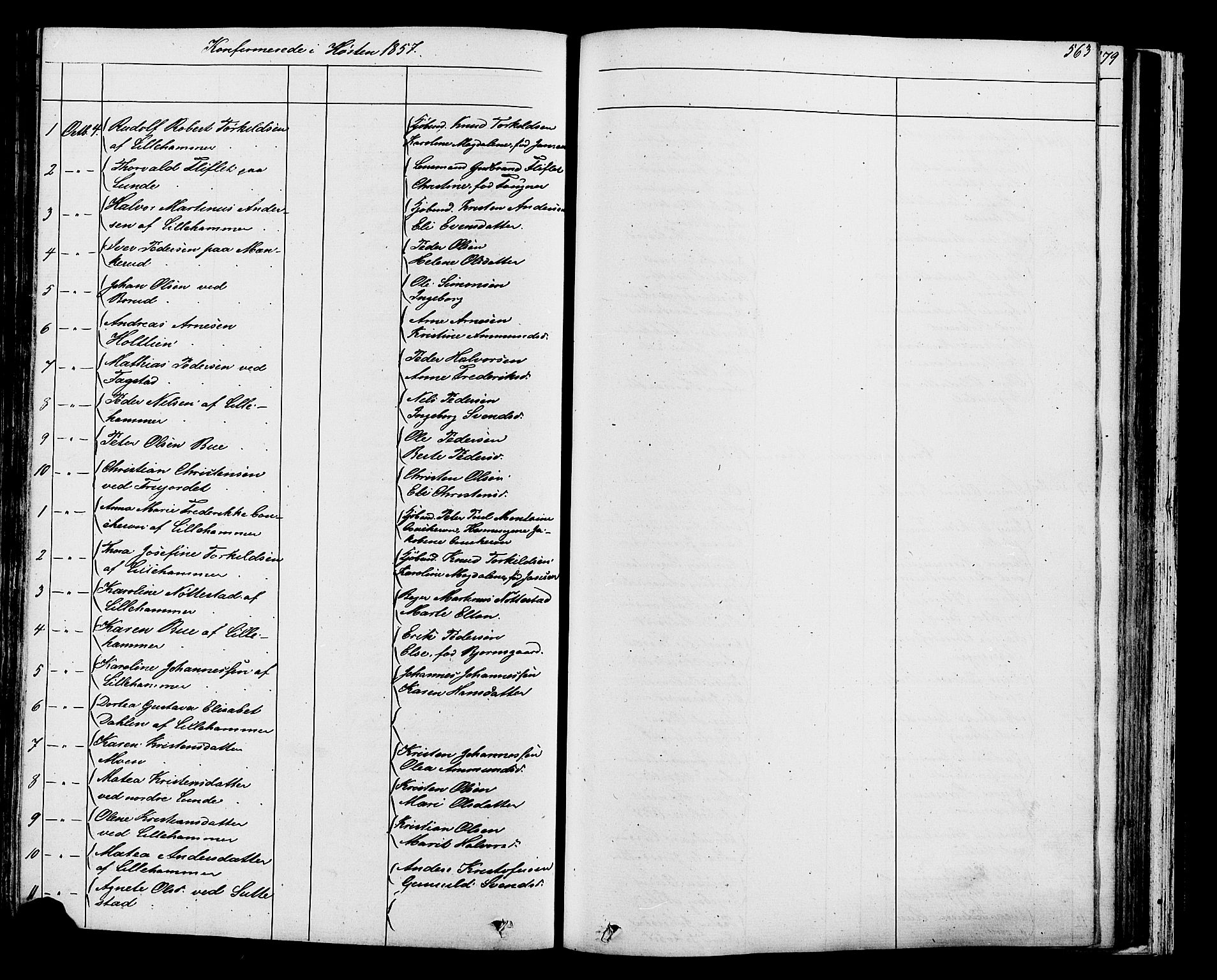Fåberg prestekontor, SAH/PREST-086/H/Ha/Hab/L0007: Parish register (copy) no. 7, 1856-1891, p. 562-563