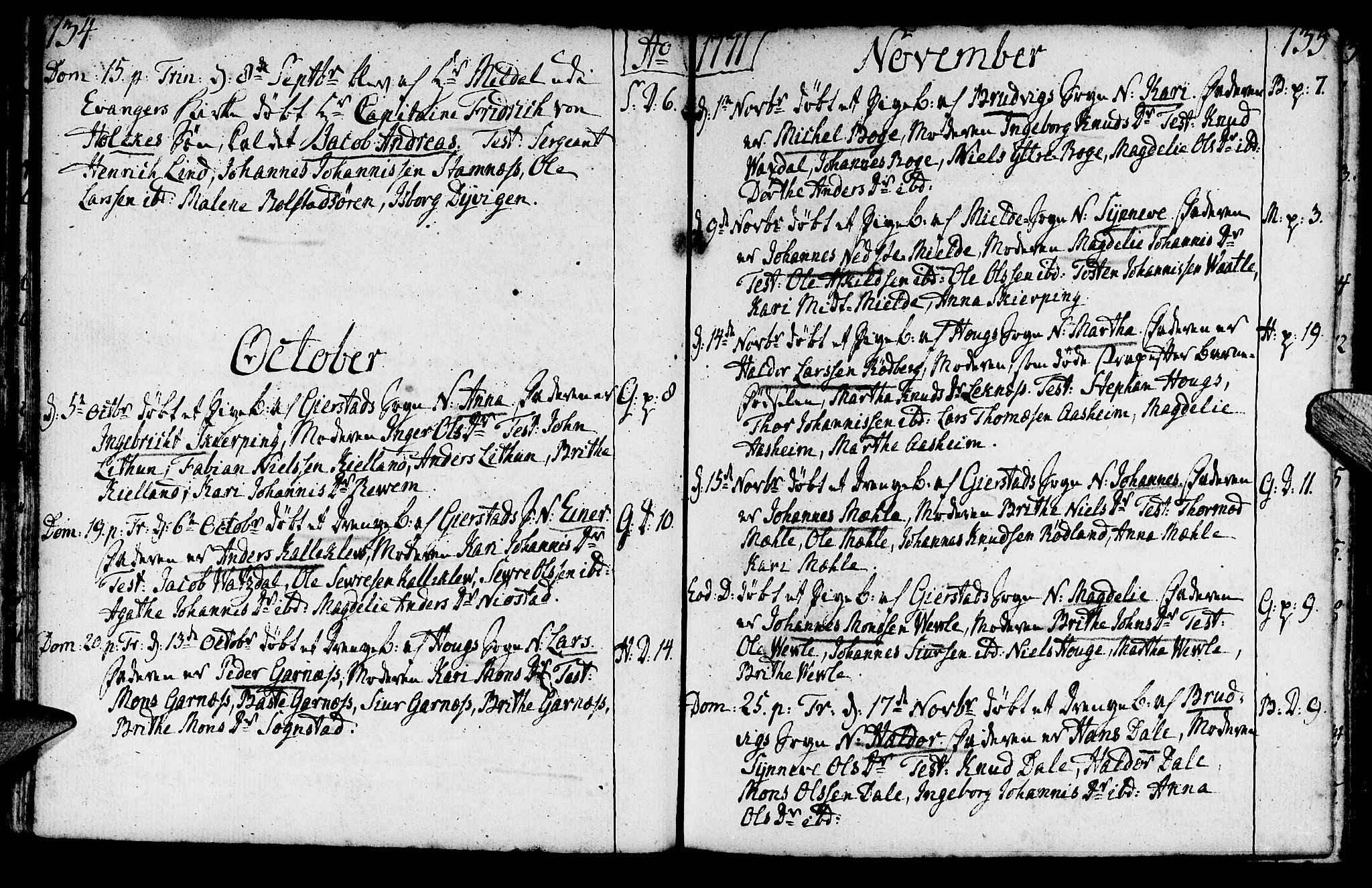 Haus sokneprestembete, SAB/A-75601/H/Haa: Parish register (official) no. A 9, 1767-1781, p. 134-135