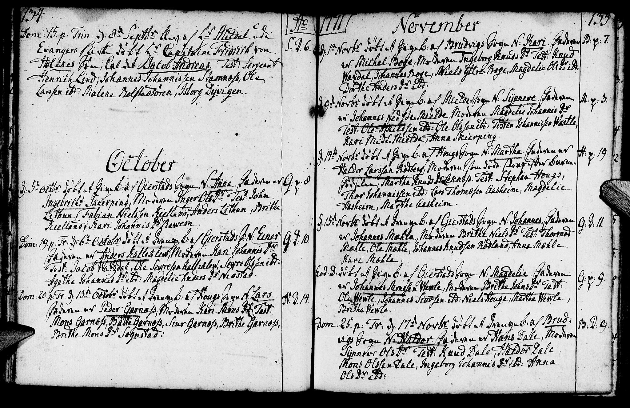 Haus sokneprestembete, AV/SAB-A-75601/H/Haa: Parish register (official) no. A 9, 1767-1781, p. 134-135