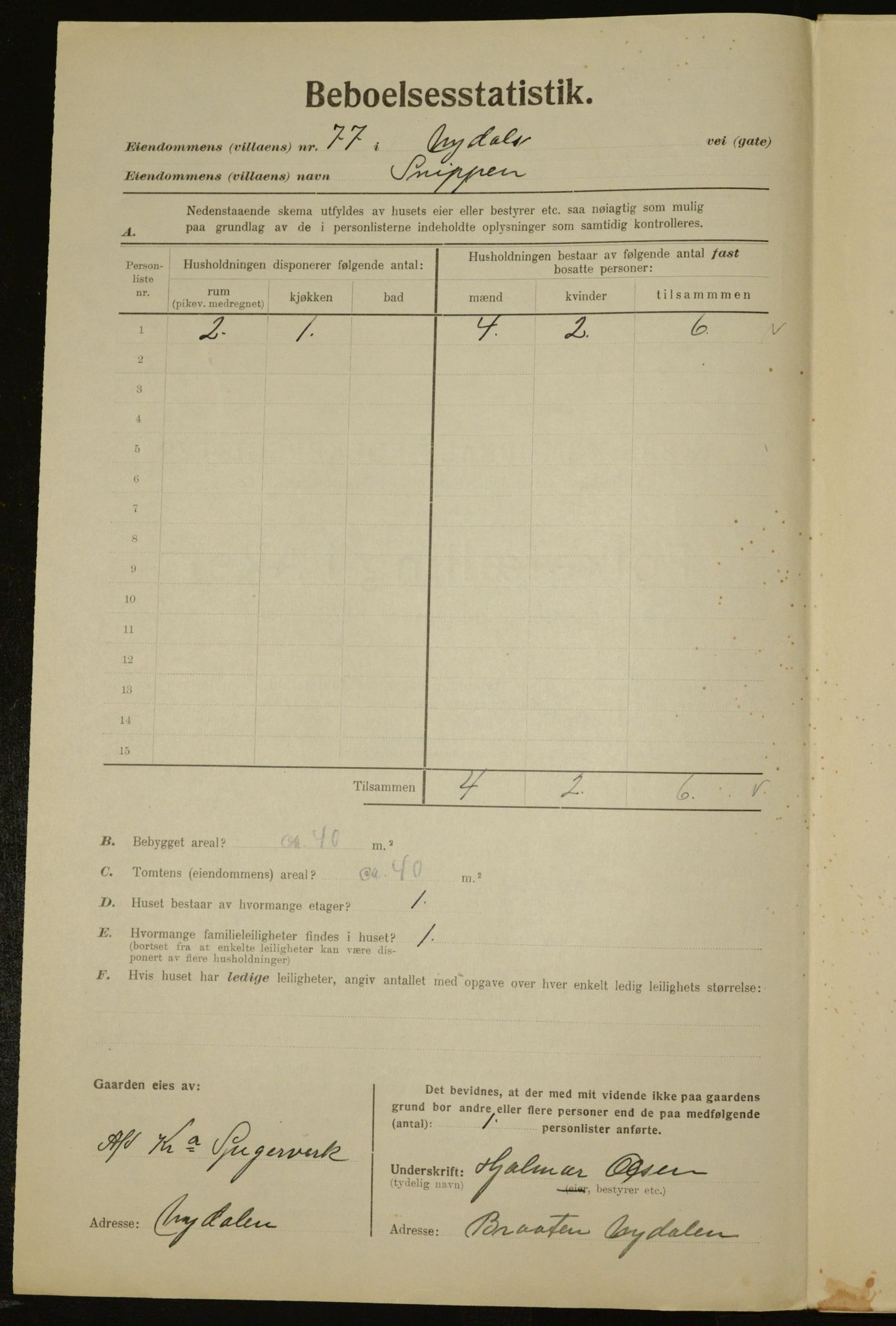 , Municipal Census 1923 for Aker, 1923, p. 16318