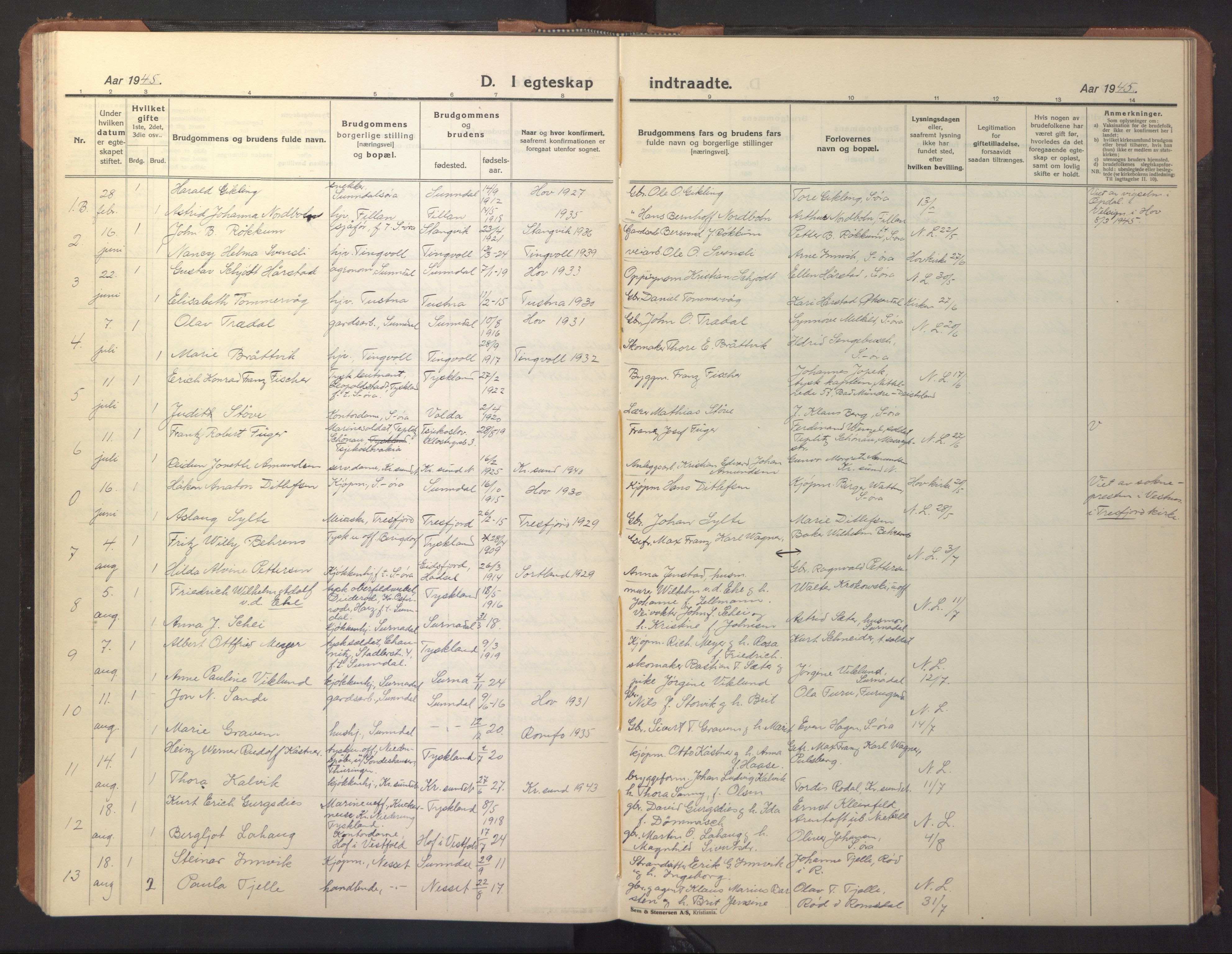 Ministerialprotokoller, klokkerbøker og fødselsregistre - Møre og Romsdal, AV/SAT-A-1454/590/L1018: Parish register (copy) no. 590C03, 1922-1950