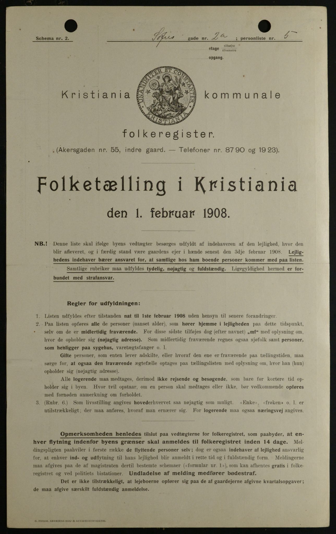 OBA, Municipal Census 1908 for Kristiania, 1908, p. 88829