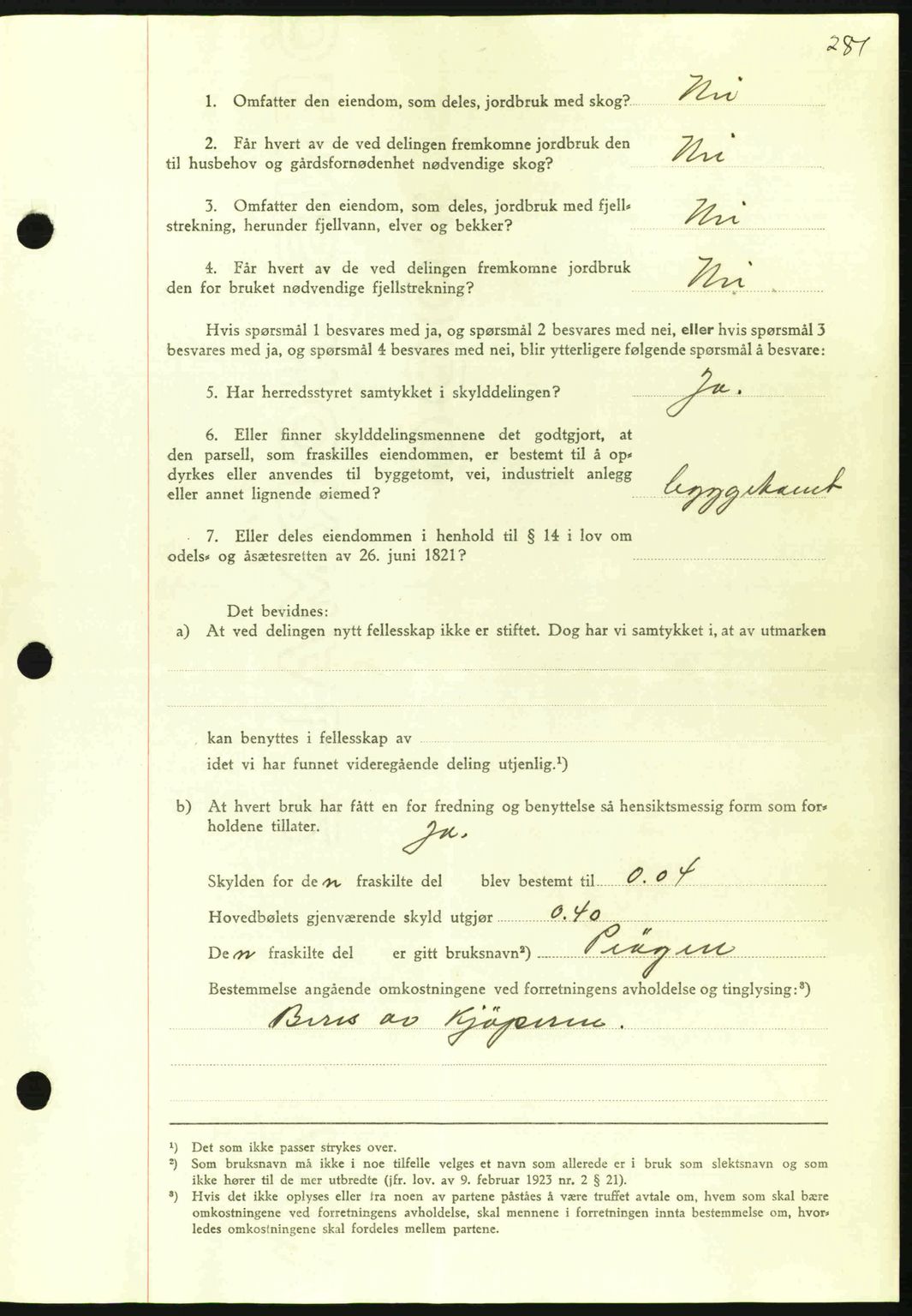 Nordmøre sorenskriveri, AV/SAT-A-4132/1/2/2Ca: Mortgage book no. A95, 1943-1943, Diary no: : 1312/1943