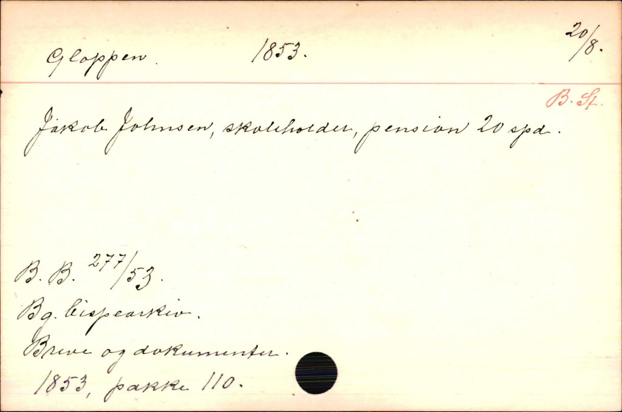 Haugen, Johannes - lærer, SAB/SAB/PA-0036/01/L0001: Om klokkere og lærere, 1521-1904, p. 10033