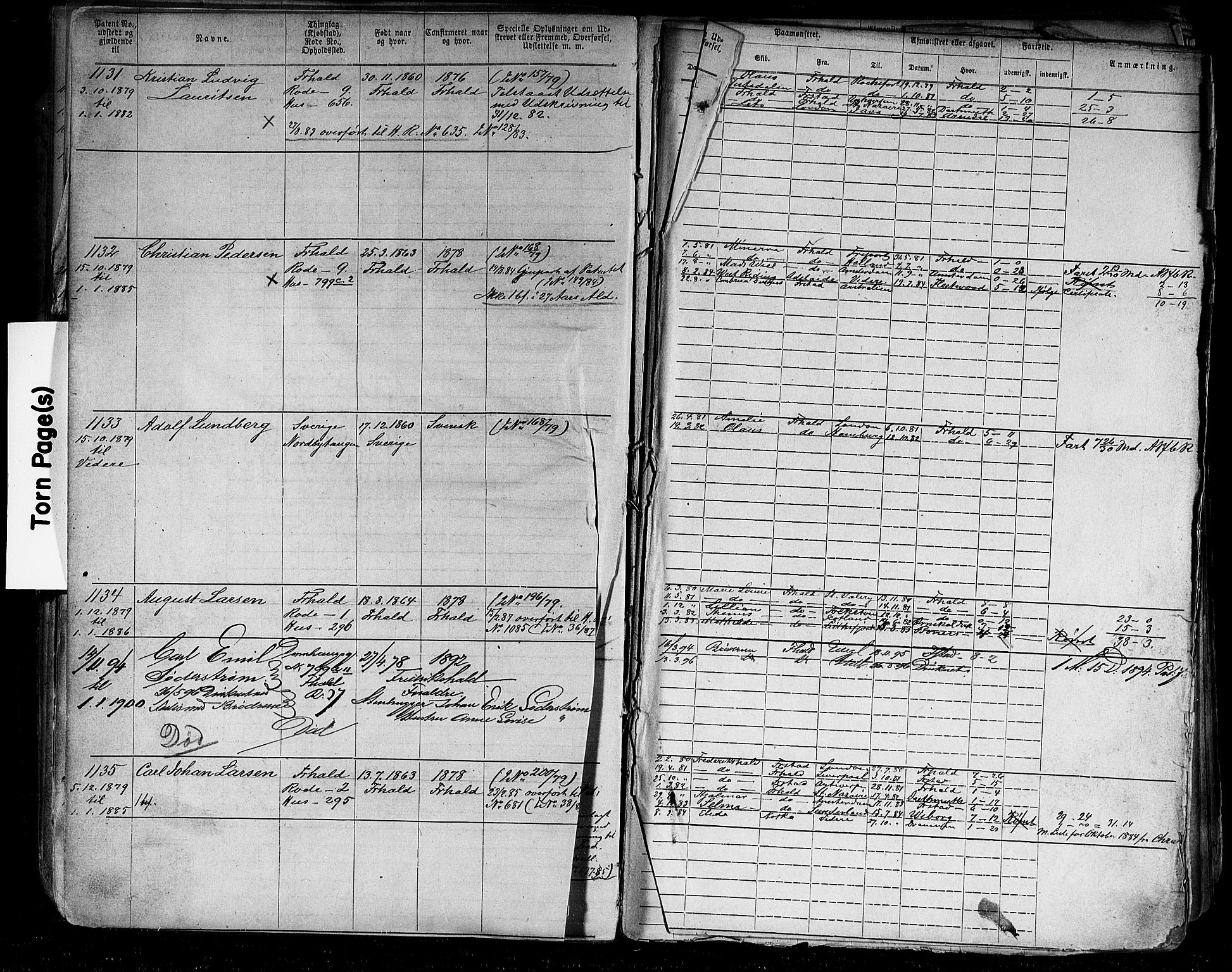 Halden mønstringskontor, AV/SAO-A-10569a/F/Fc/Fca/L0003: Annotasjonsrulle, 1875-1910, p. 36