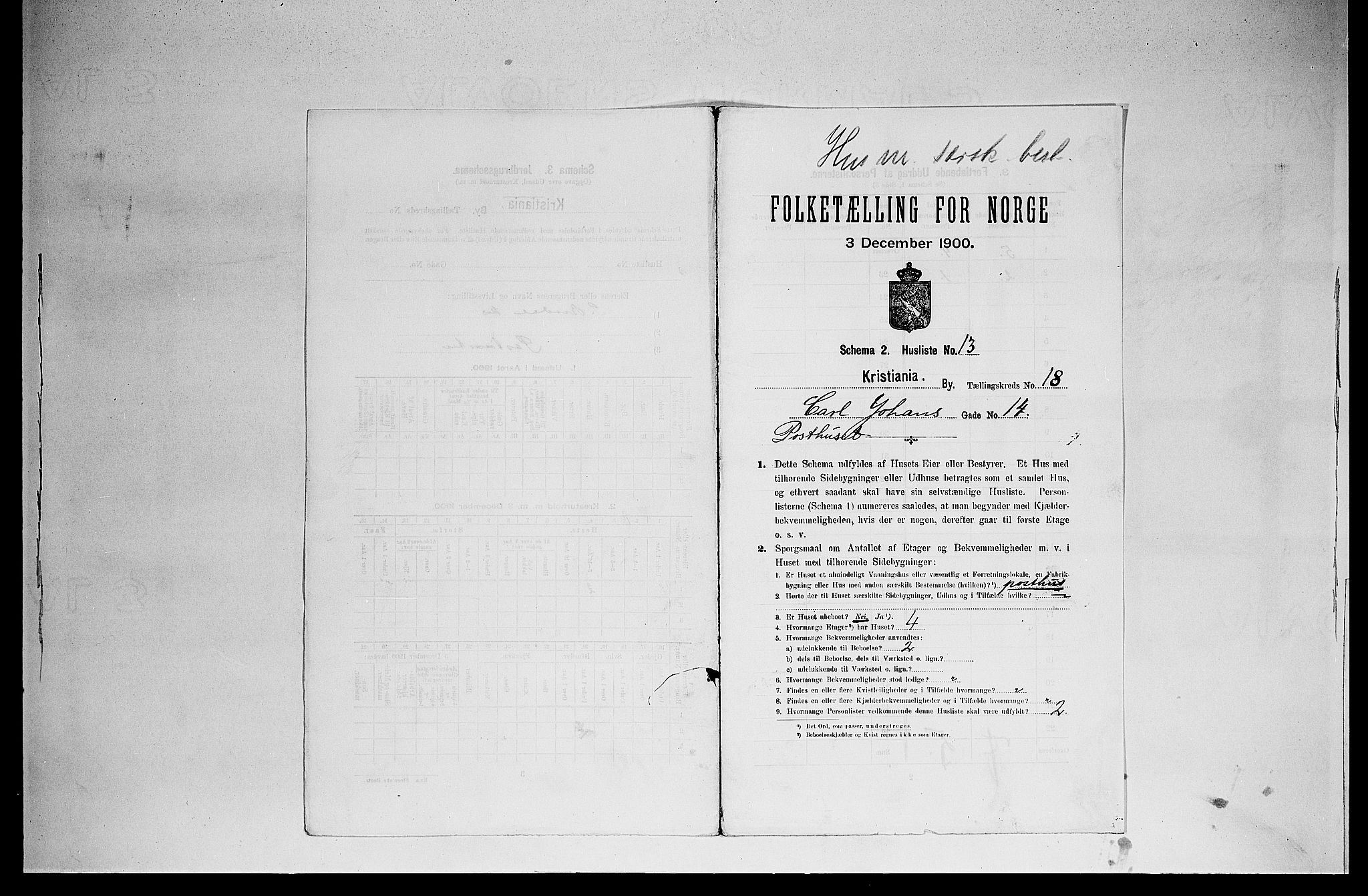 SAO, 1900 census for Kristiania, 1900, p. 11392