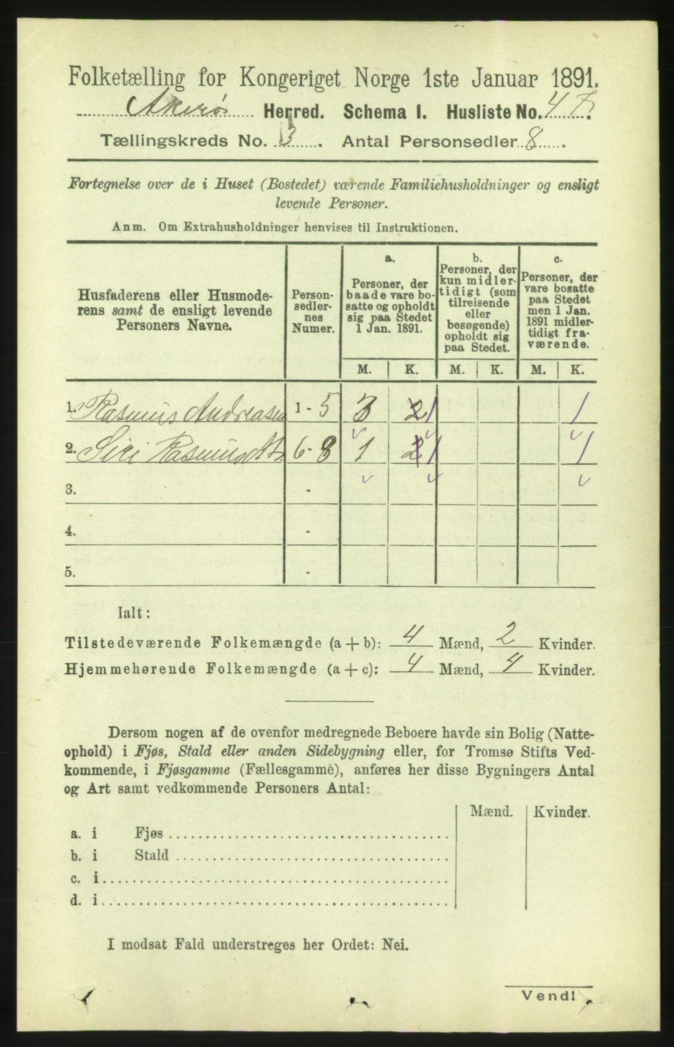 RA, 1891 census for 1545 Aukra, 1891, p. 1299