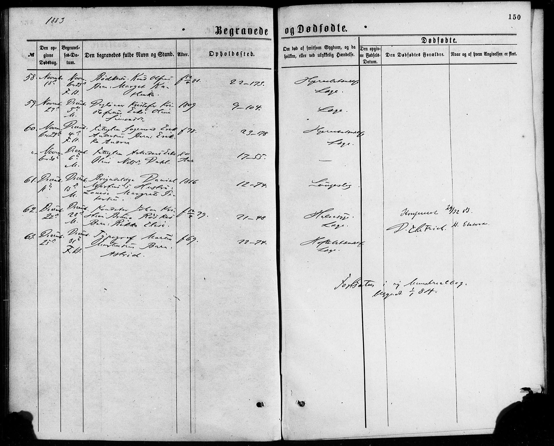 Korskirken sokneprestembete, SAB/A-76101/H/Haa/L0046: Parish register (official) no. E 4, 1875-1883, p. 150