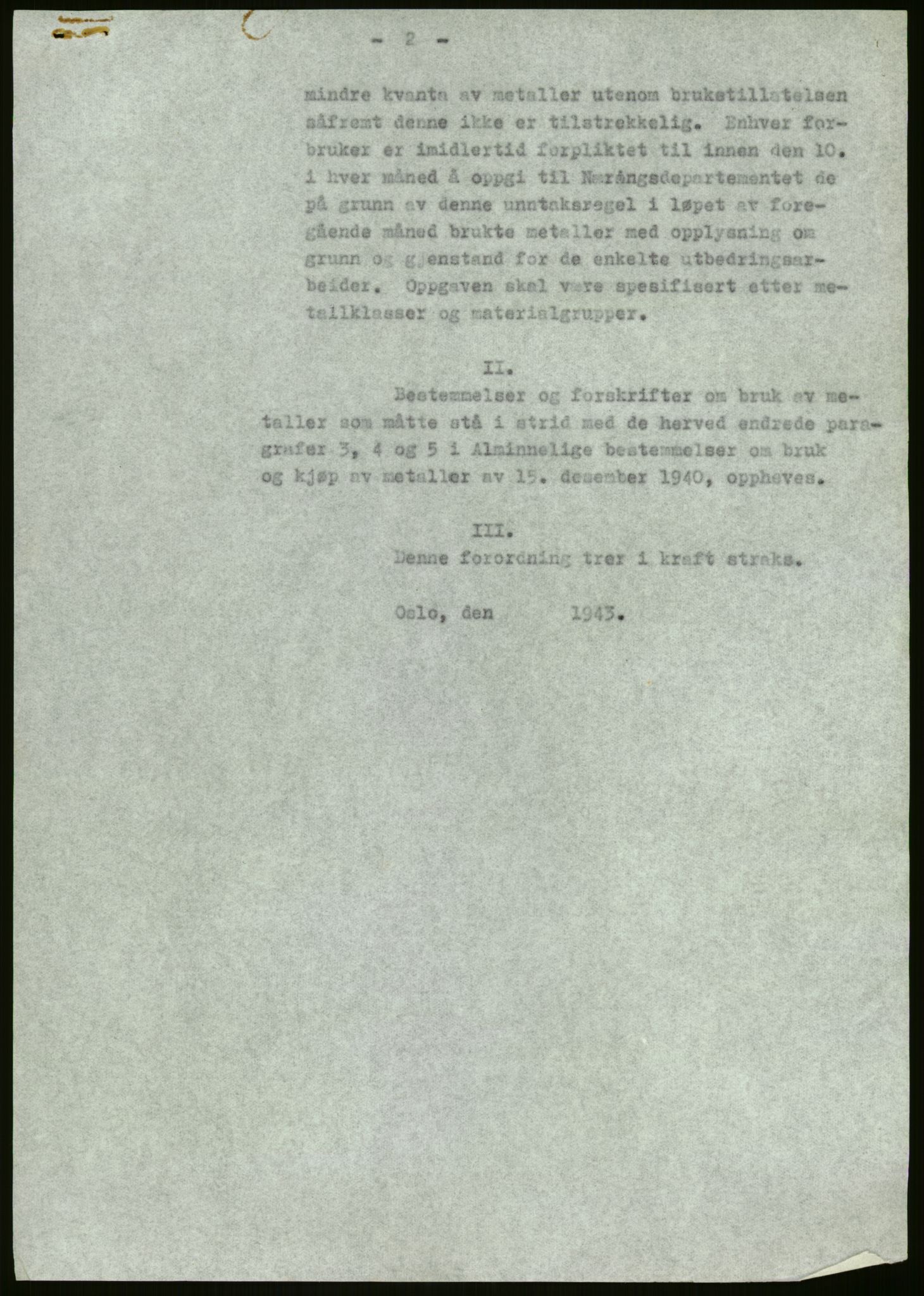 Direktoratet for industriforsyning, Sekretariatet, AV/RA-S-4153/D/Df/L0054: 9. Metallkontoret, 1940-1945, p. 53