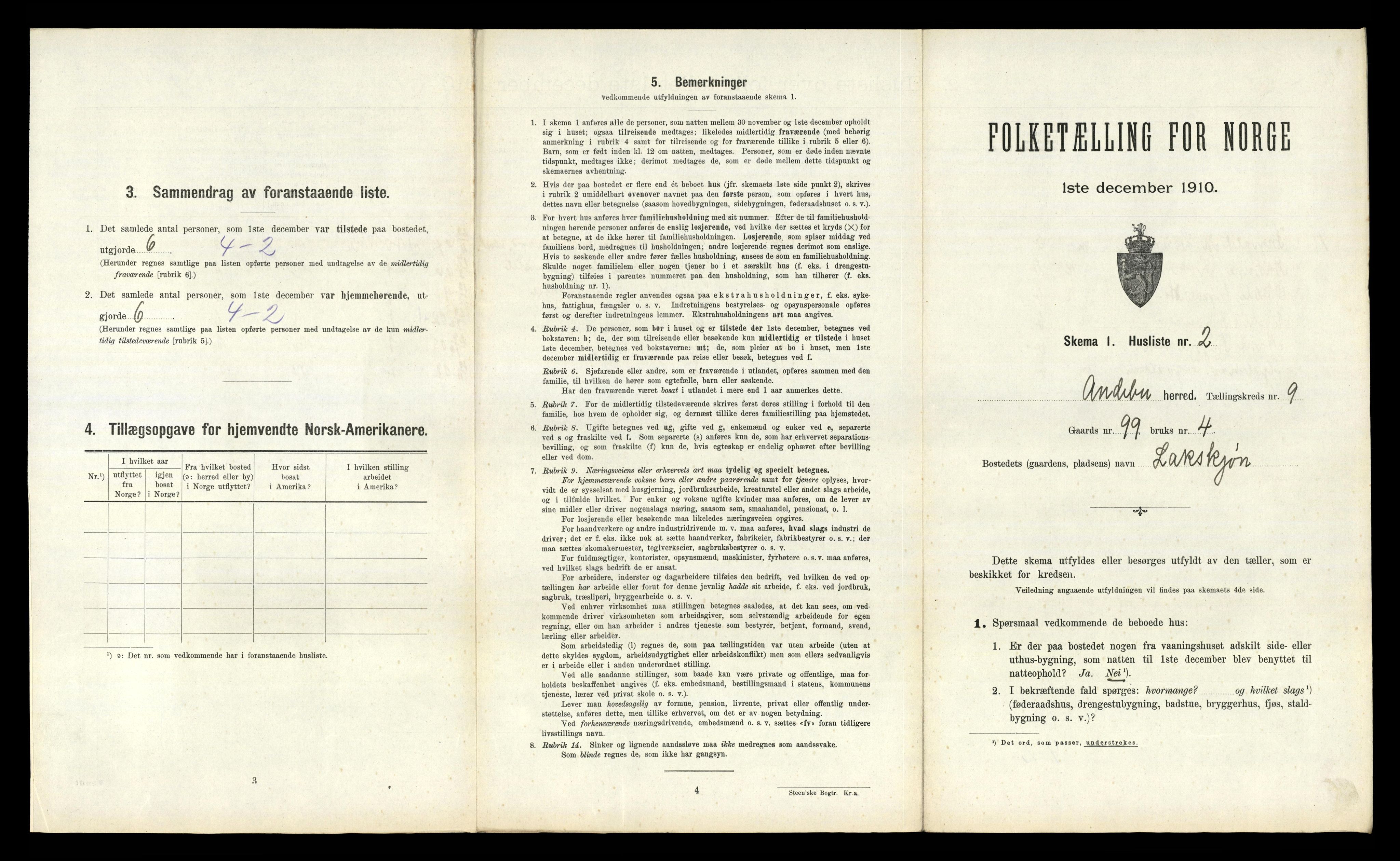 RA, 1910 census for Andebu, 1910, p. 753