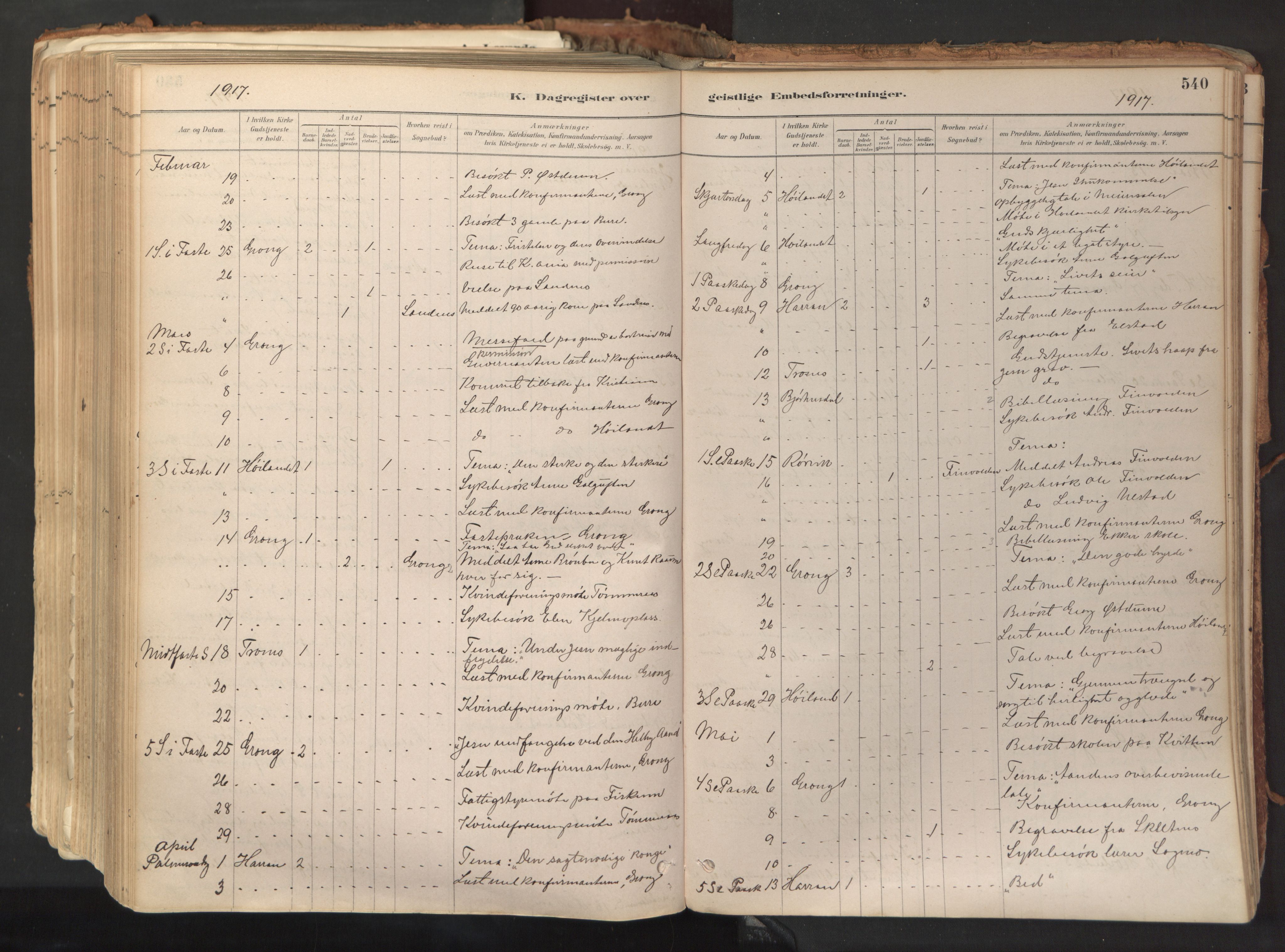 Ministerialprotokoller, klokkerbøker og fødselsregistre - Nord-Trøndelag, SAT/A-1458/758/L0519: Parish register (official) no. 758A04, 1880-1926, p. 540