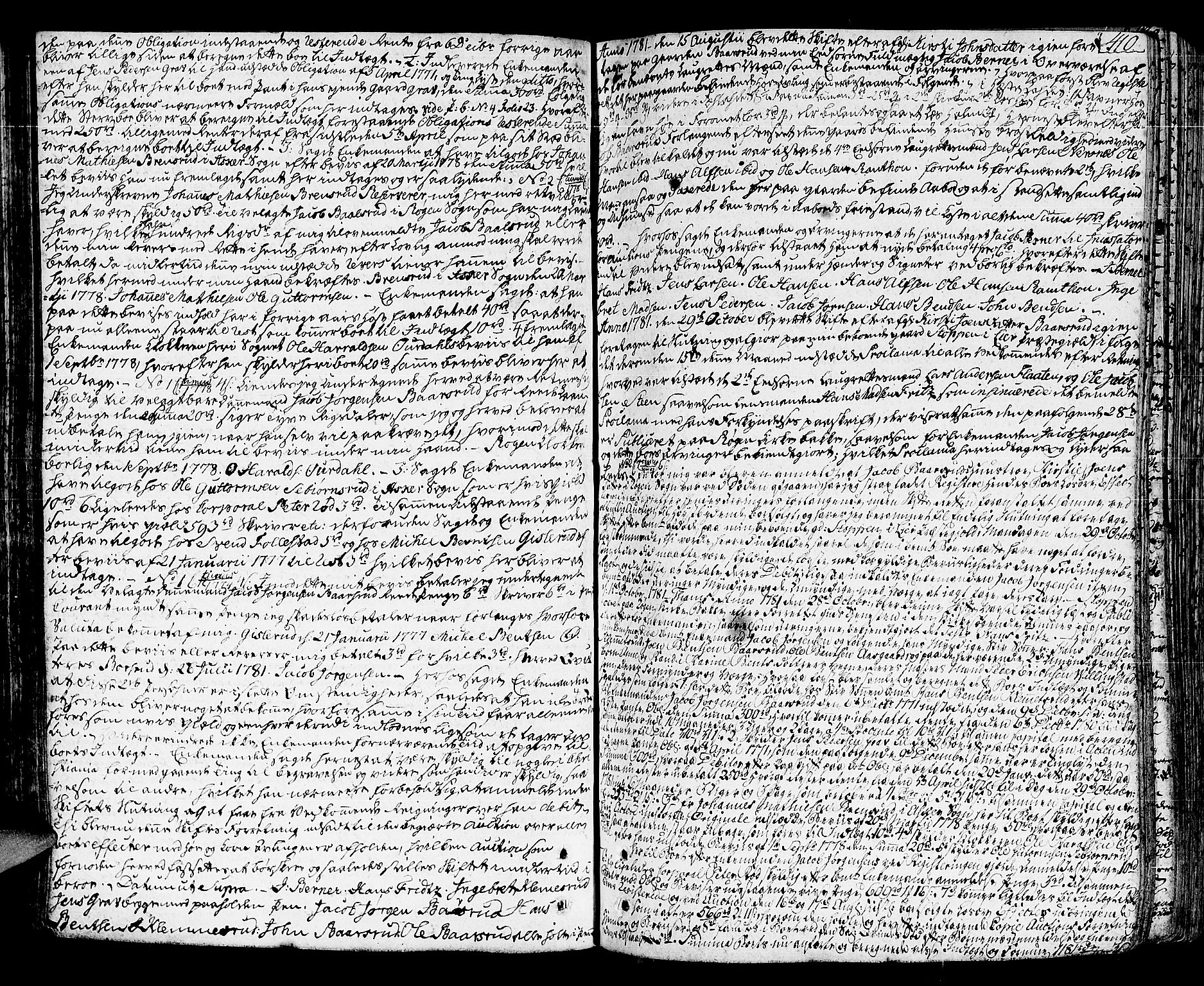 Lier, Røyken og Hurum sorenskriveri, AV/SAKO-A-89/H/Hc/L0006: Skifteprotokoll, 1773-1789, p. 409b-410a