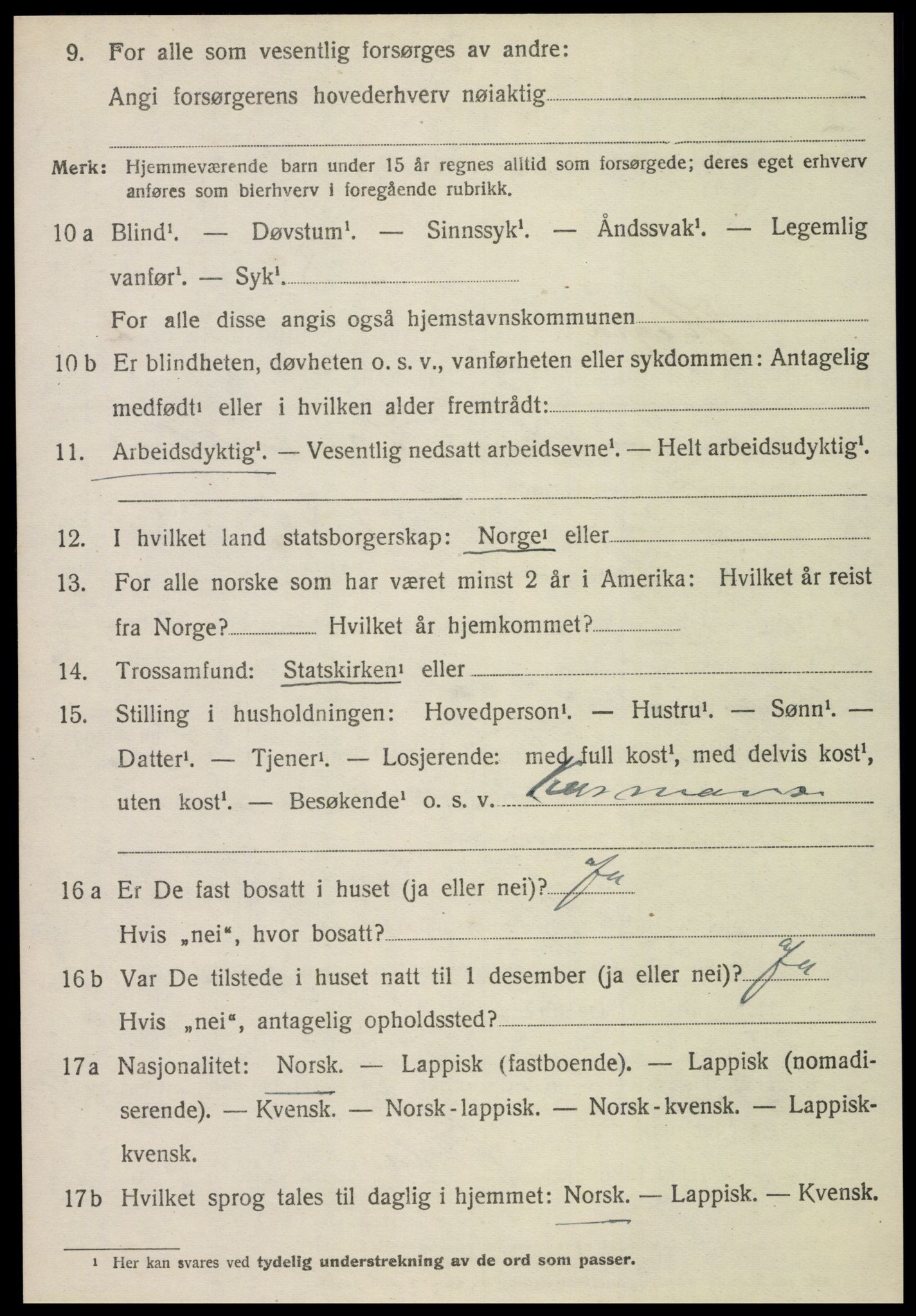 SAT, 1920 census for Hegra, 1920, p. 2151