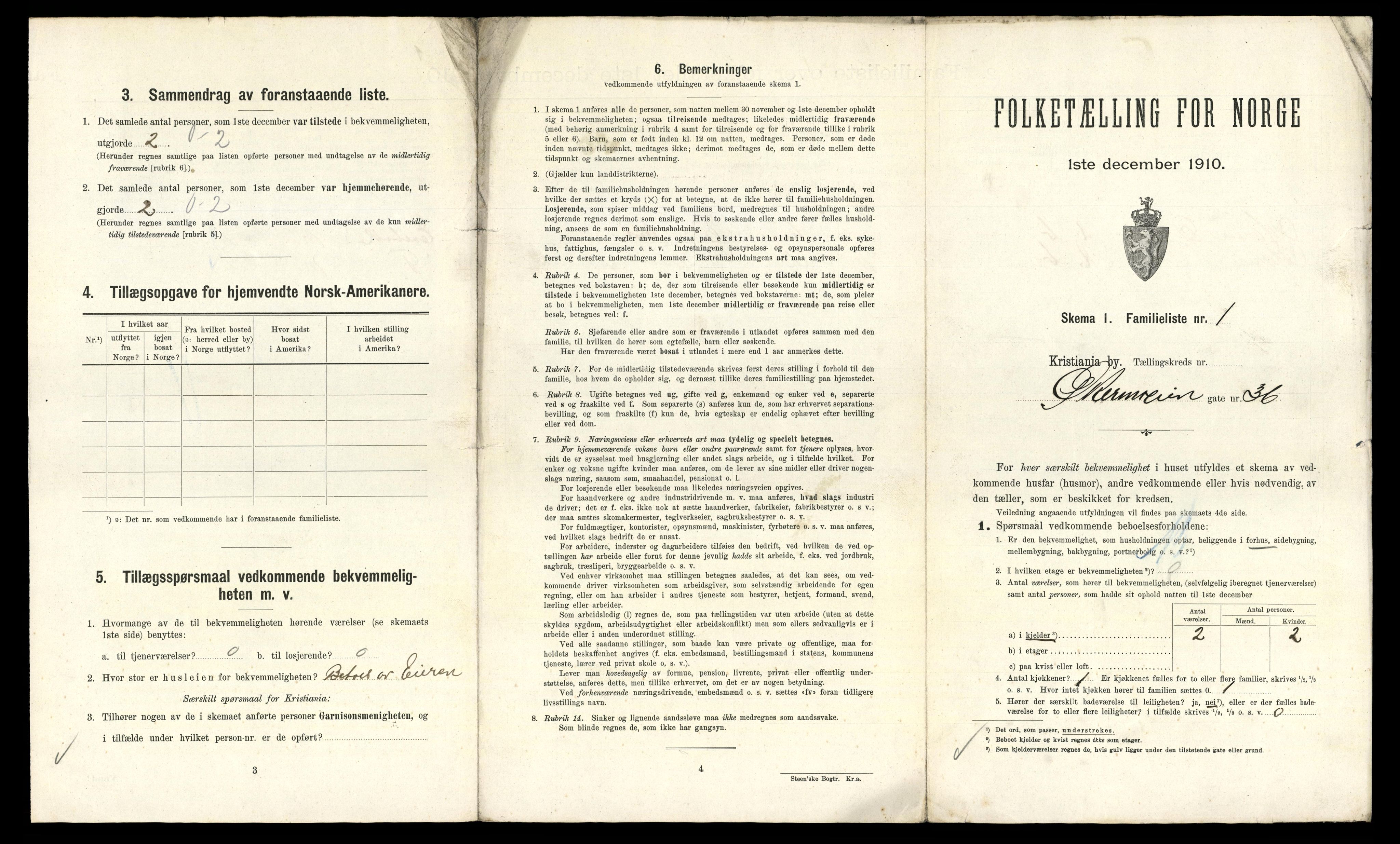 RA, 1910 census for Kristiania, 1910, p. 124381